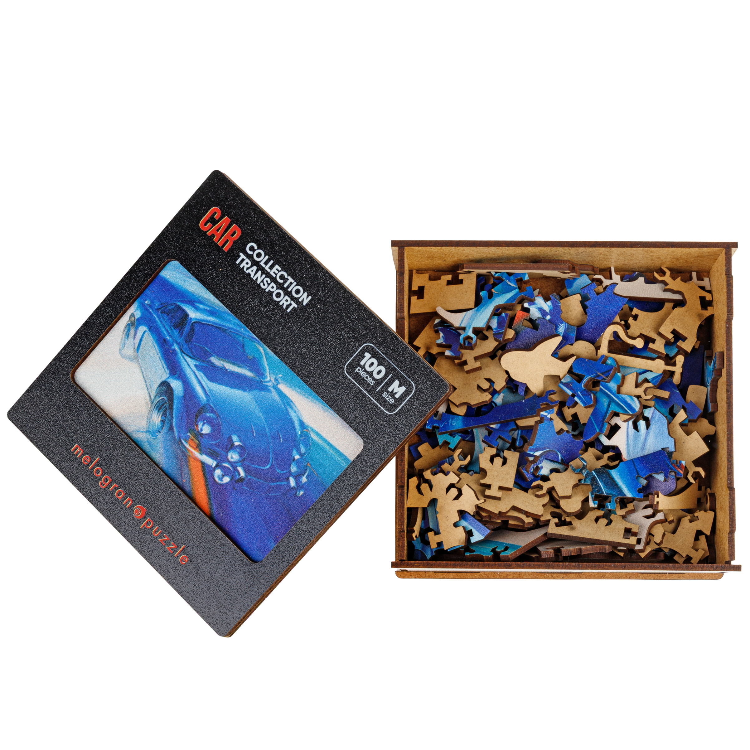 Пазл 1TOY Автомобиль ретро синий деревянный - фото 13