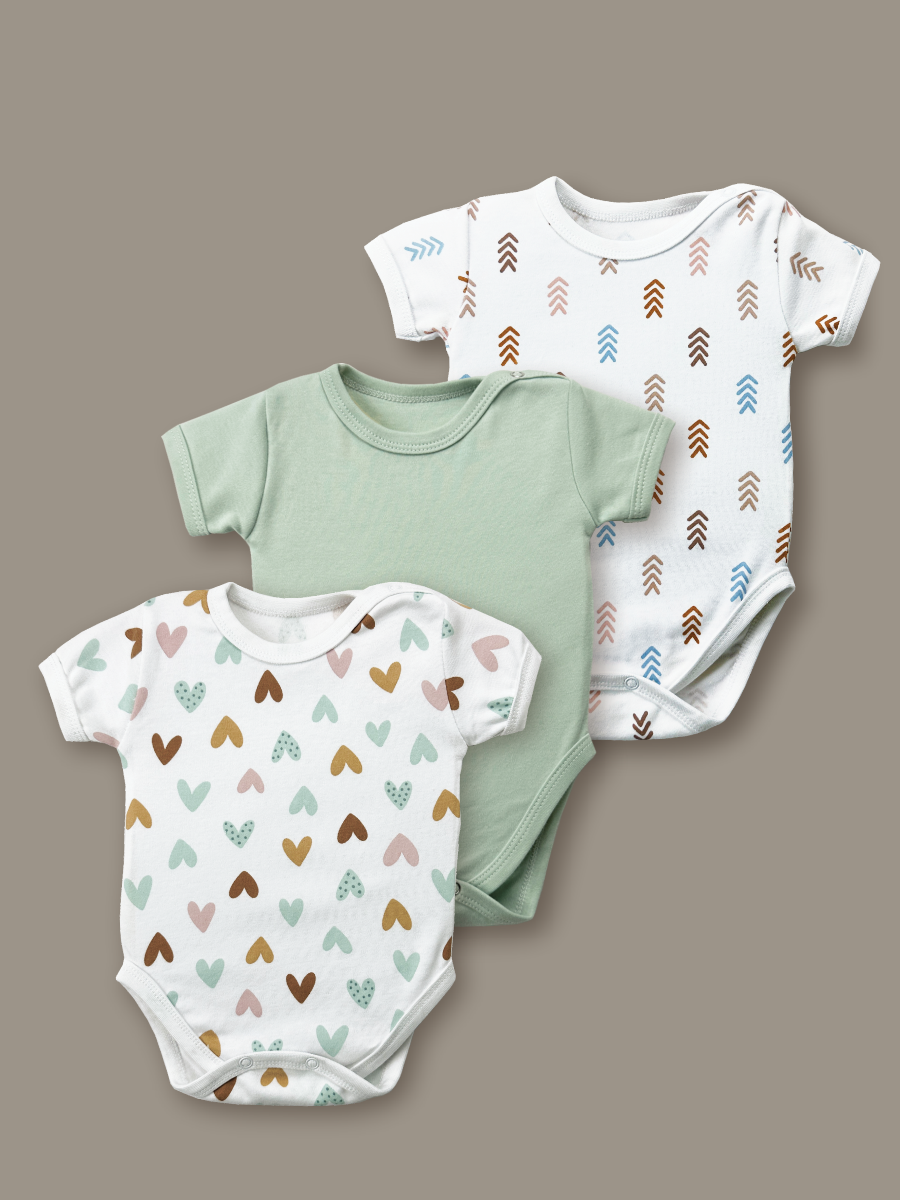 Боди 3 шт ШВЕЙНЫЕ ИСТОРИИ бодисерд_кор - фото 1