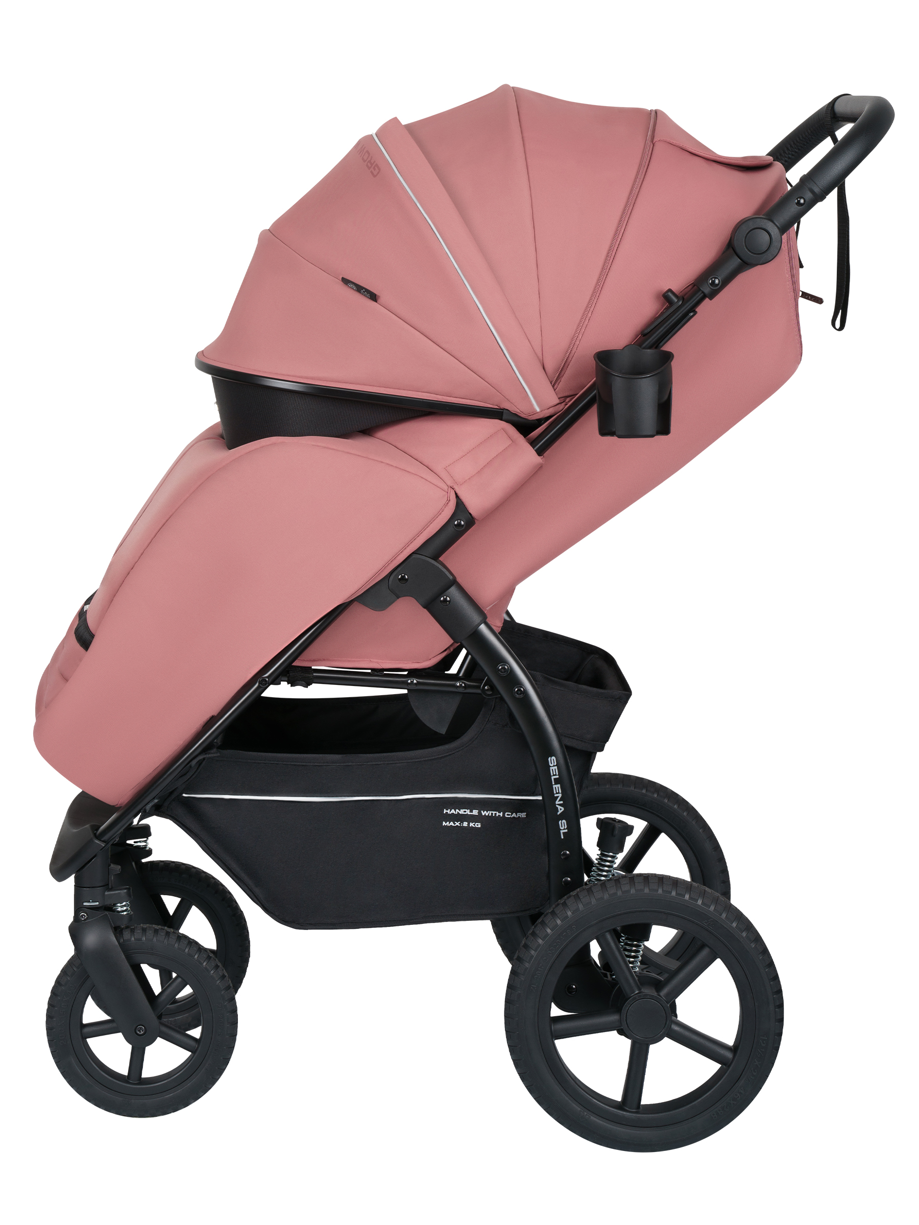 Коляска прогулочная JOVOLA Selena SL, всесезонная розовый - фото 23