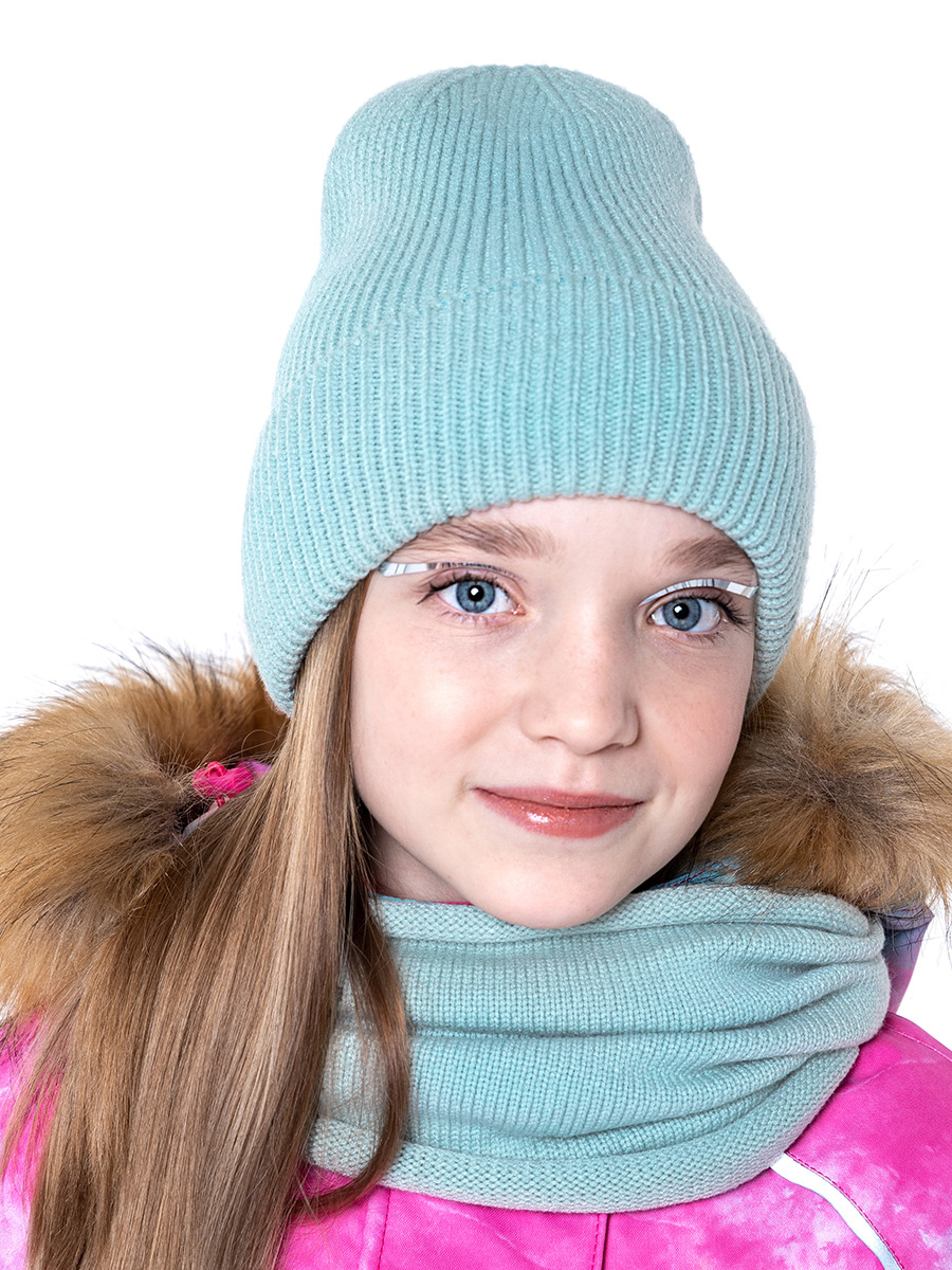 Шапка и снуд NIKASTYLE 12з12023 ментол - фото 1