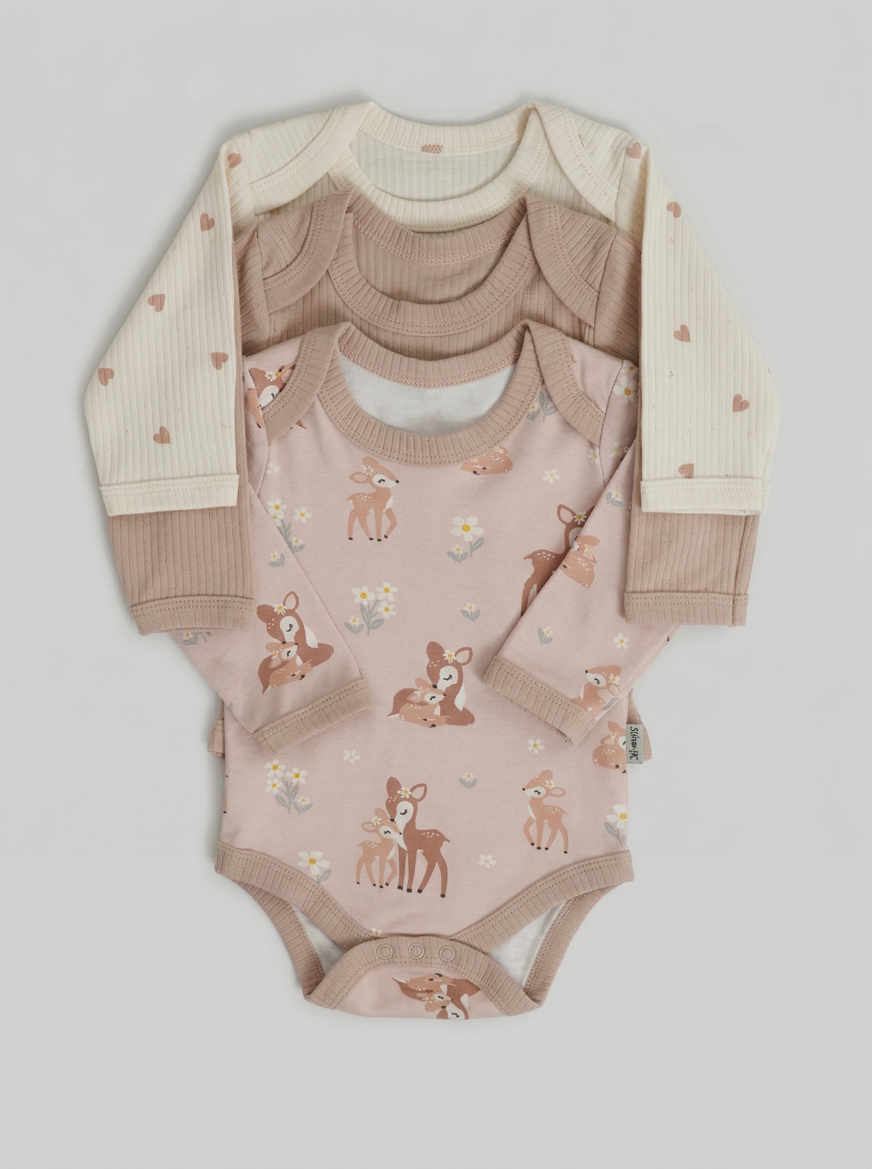 Боди 3 шт Супер Пупс нбр/3пр/бд/sk20/рубчик/леснаясказка - фото 1