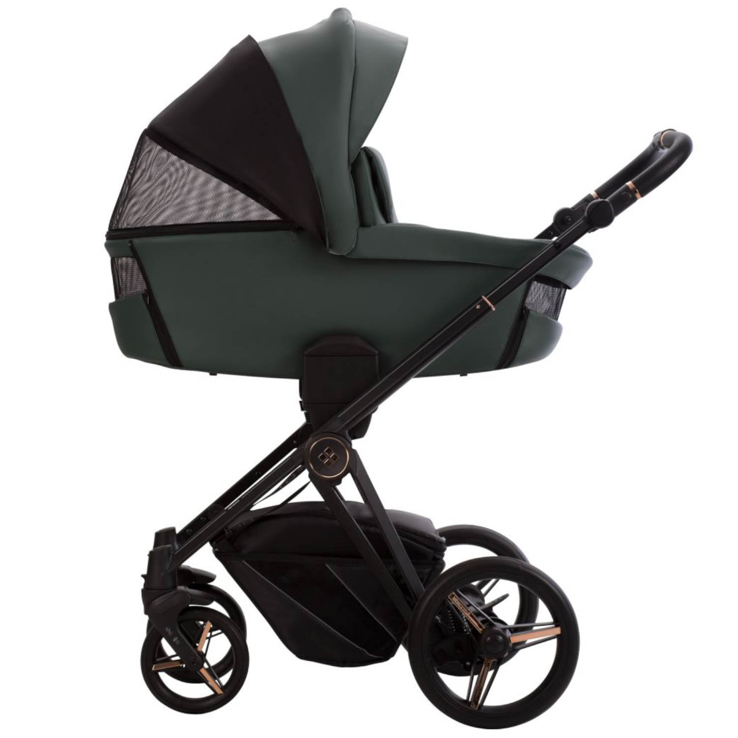 Коляска 2в1 Bebetto Monti Pro 02 Stella т.зеленый зеленый - фото 6