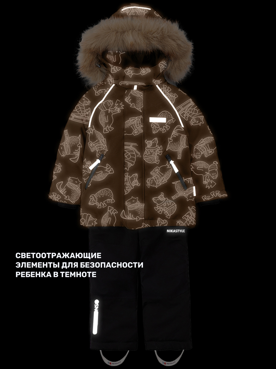 Костюм NIKASTYLE 7з0324 кэмел/черный - фото 16