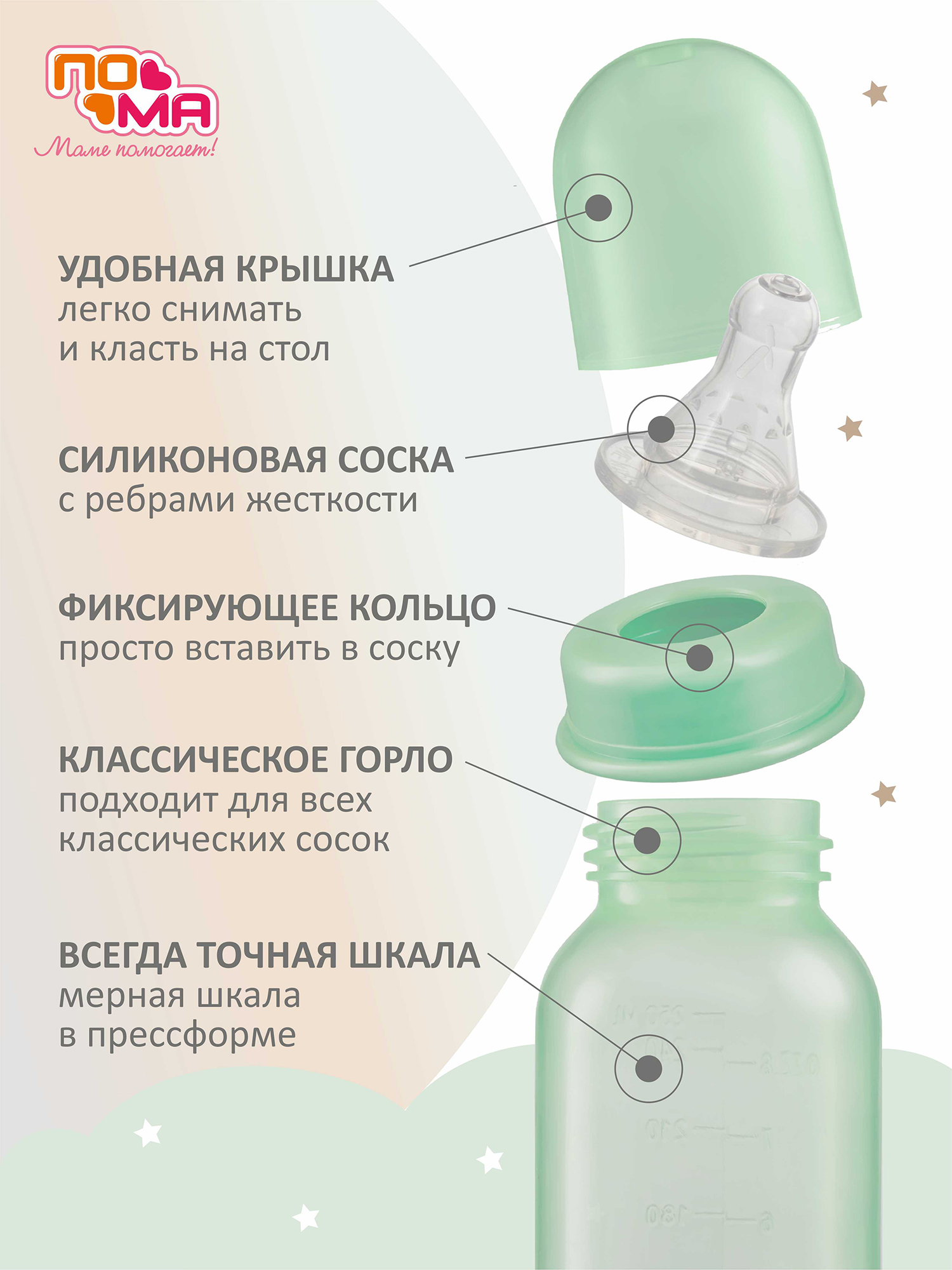 Набор для кормления Пома 125 мл 2 шт. - фото 4