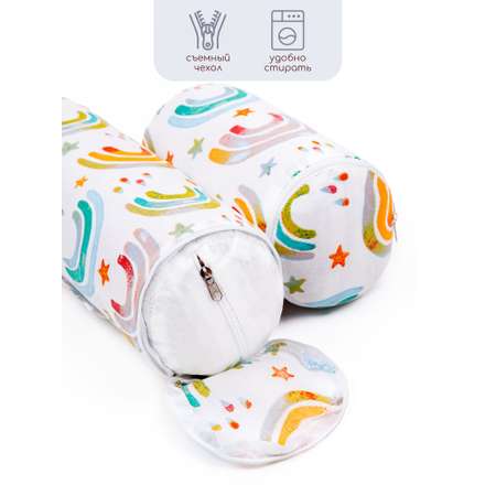 Подушка для боковой поддержки AmaroBaby Nature Anatomy с лузгой гречихи Rainbow