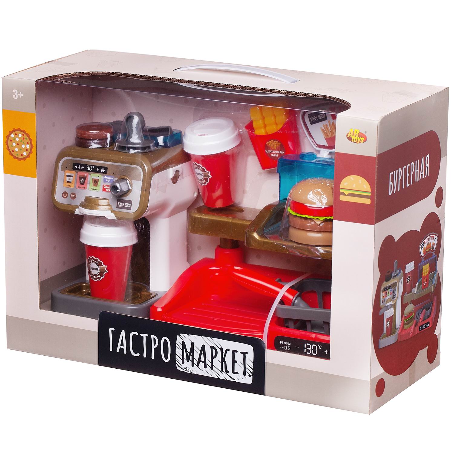 Игровой набор Abtoys продукты, прилавок, касса, тележки и корзинки - фото 3