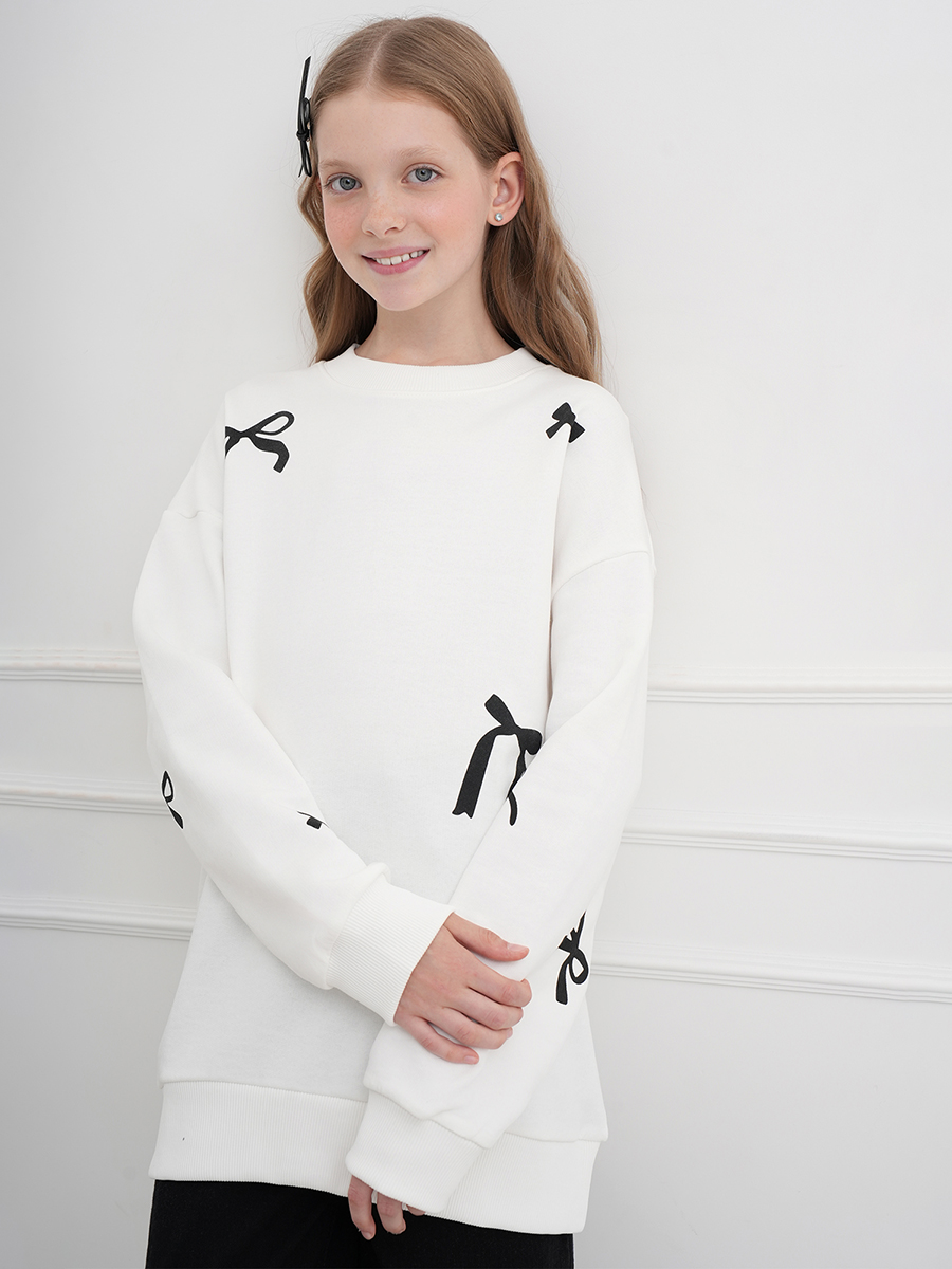 Свитшот HappyFox HF00851молочный.бантики - фото 10