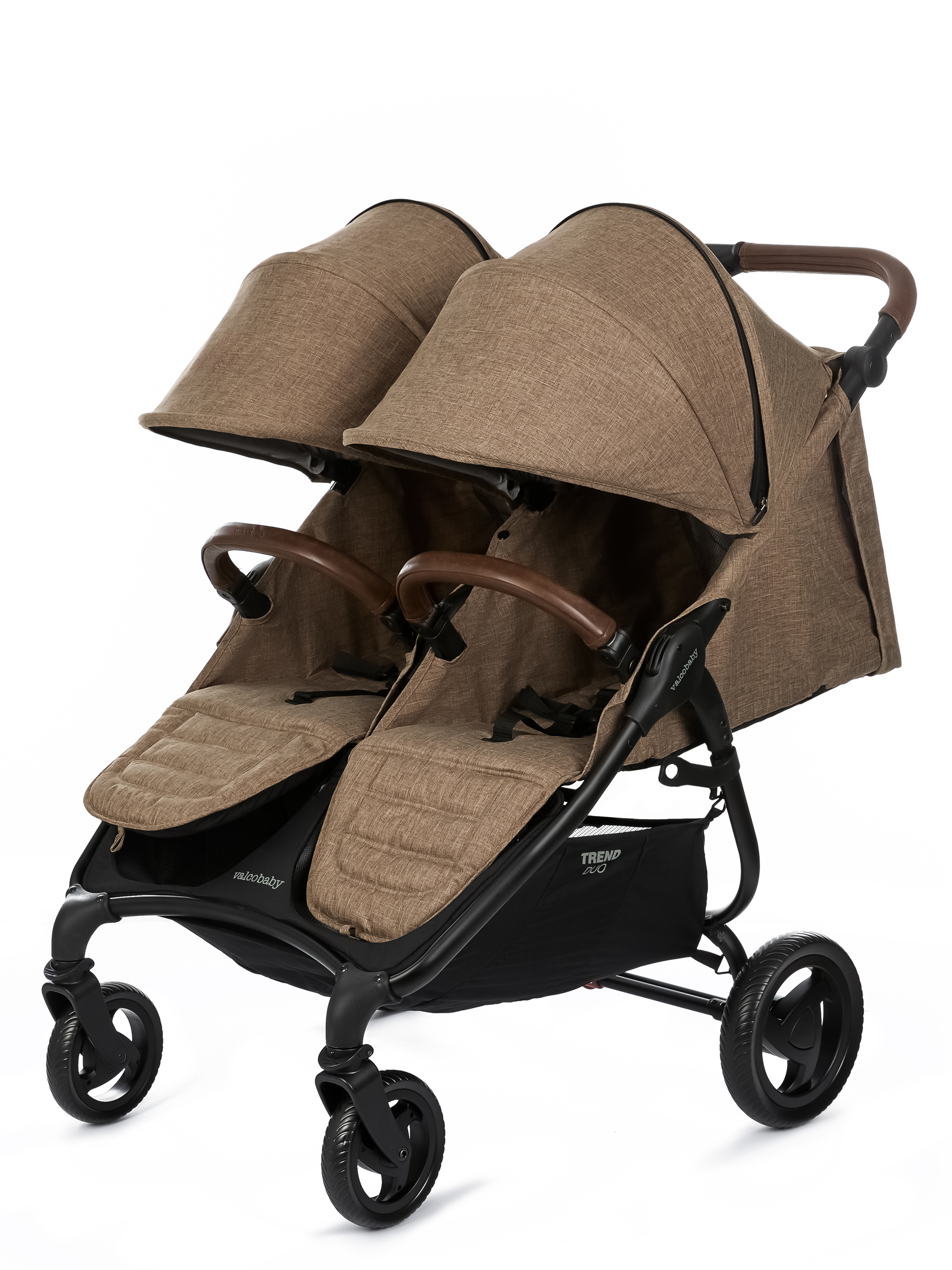 Коляска прогулочная для двойни Valco baby Snap Duo Trend /Cappuccino коричневый - фото 11