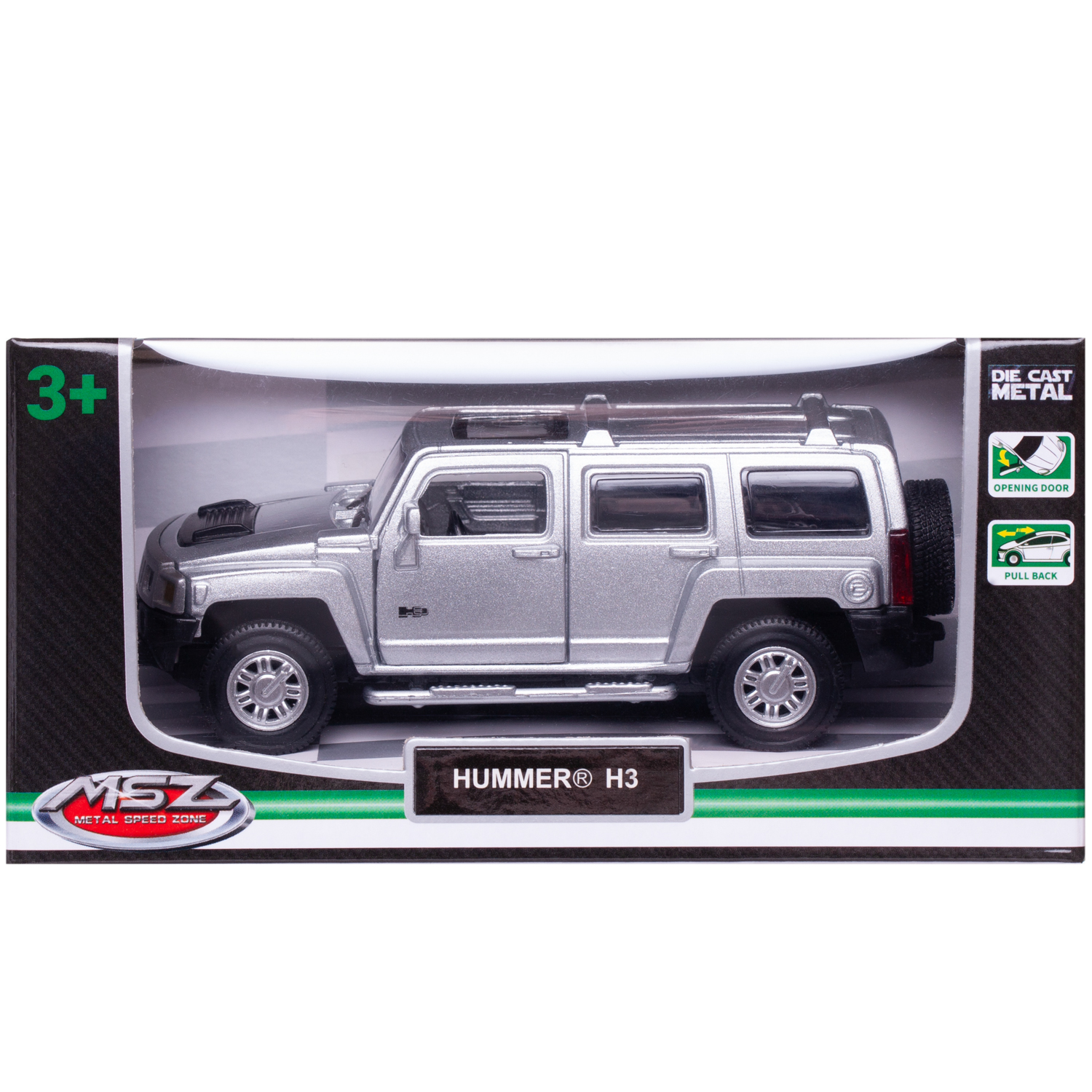 Автомобиль Abtoys Hummer MSZ 1:43 серебряный WE-15944S - фото 2