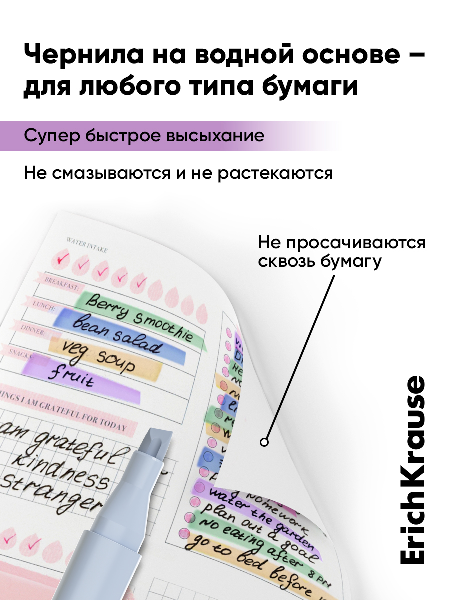 Текстовыделители ErichKrause 4 шт. - фото 4
