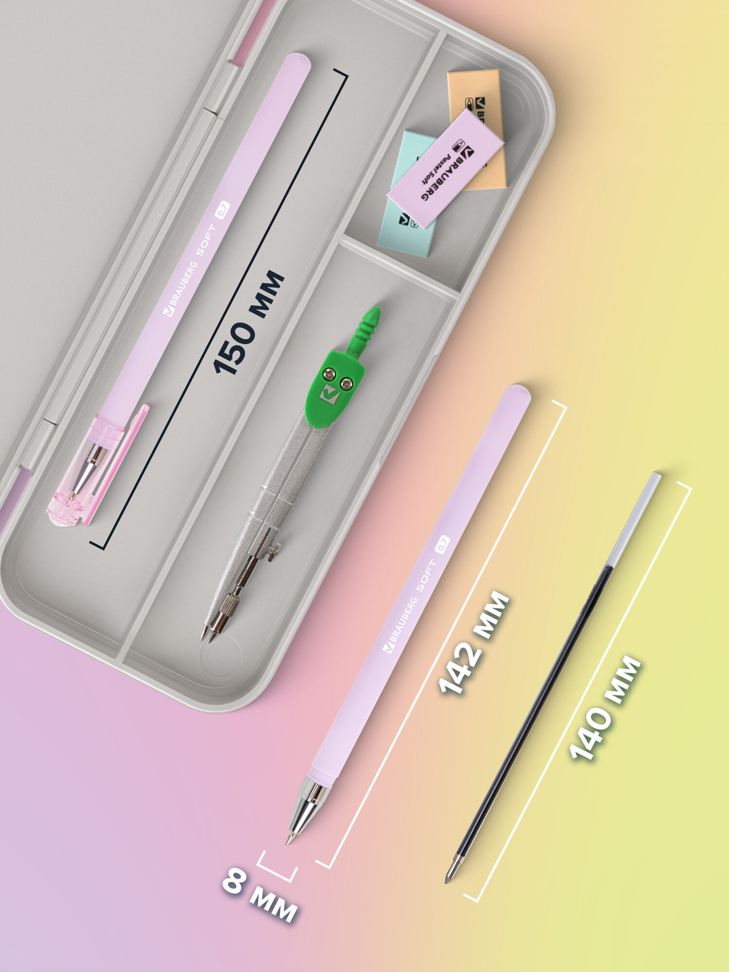 Ручка шариковая Brauberg 4 шт. - фото 3