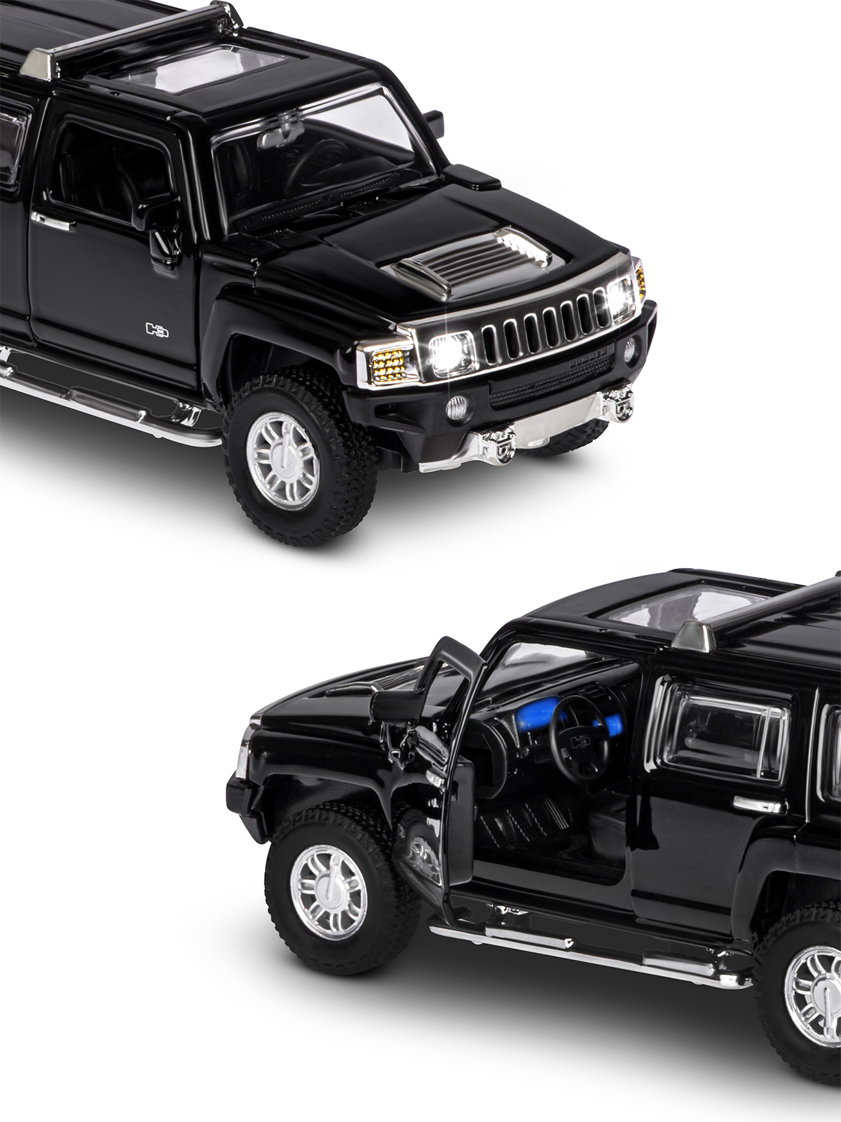 Внедорожник АВТОпанорама Hummer H3 1:32 JB1251156 - фото 9