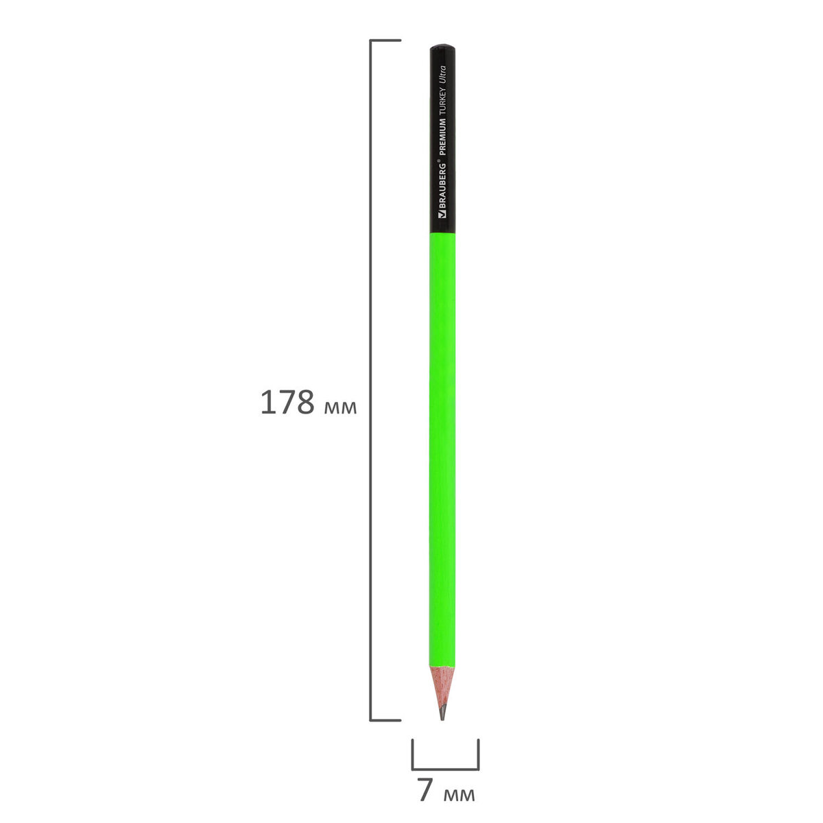 Карандаши чернографитные Brauberg 1 шт. в ассортименте - фото 3