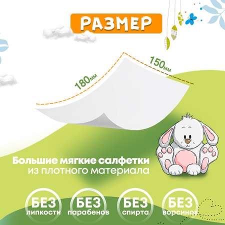 Влажные салфетки FRESHLAND 15 упак. 15 шт.