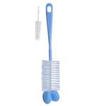 Ершик для бутылочек с губкой Babyono с щеточкой для сосок Голубой 720