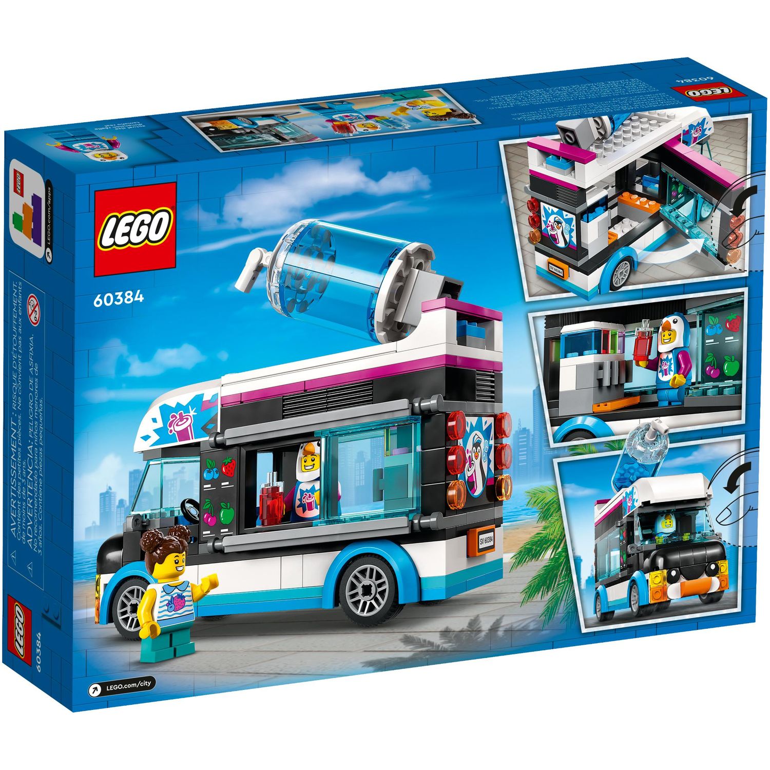 Конструктор LEGO City Фургон для шейков Пингвин блочный - фото 8