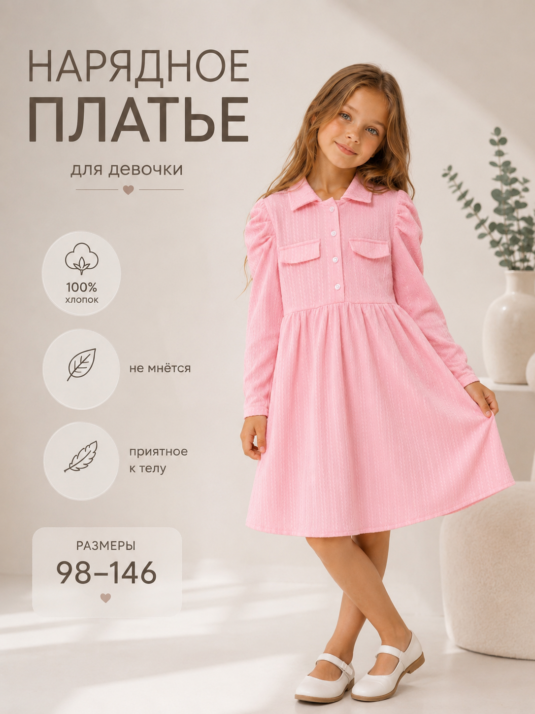 Платье NATIVIA ПКД/розовый - фото 5