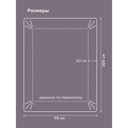 Простыня Askona Maco Sateen 2.0 90 x 200 см на резинке 1 шт.