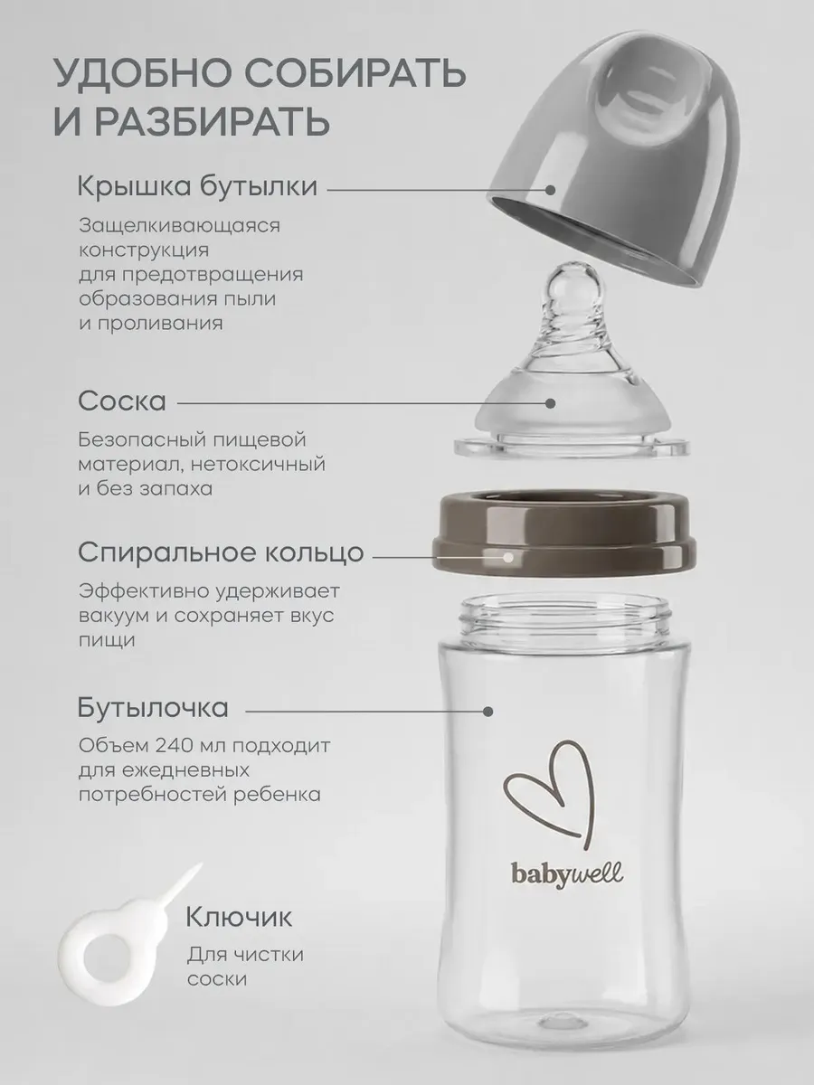 Бутылочка BabyWell 240 мл - фото 6