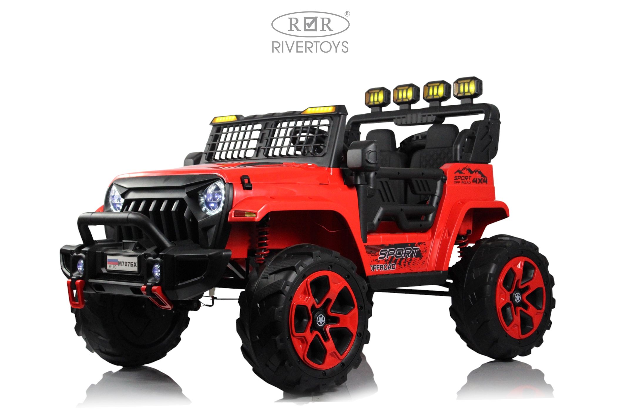 Электромобиль RIVERTOYS М707БХ Red С пультом ДУ - фото 3