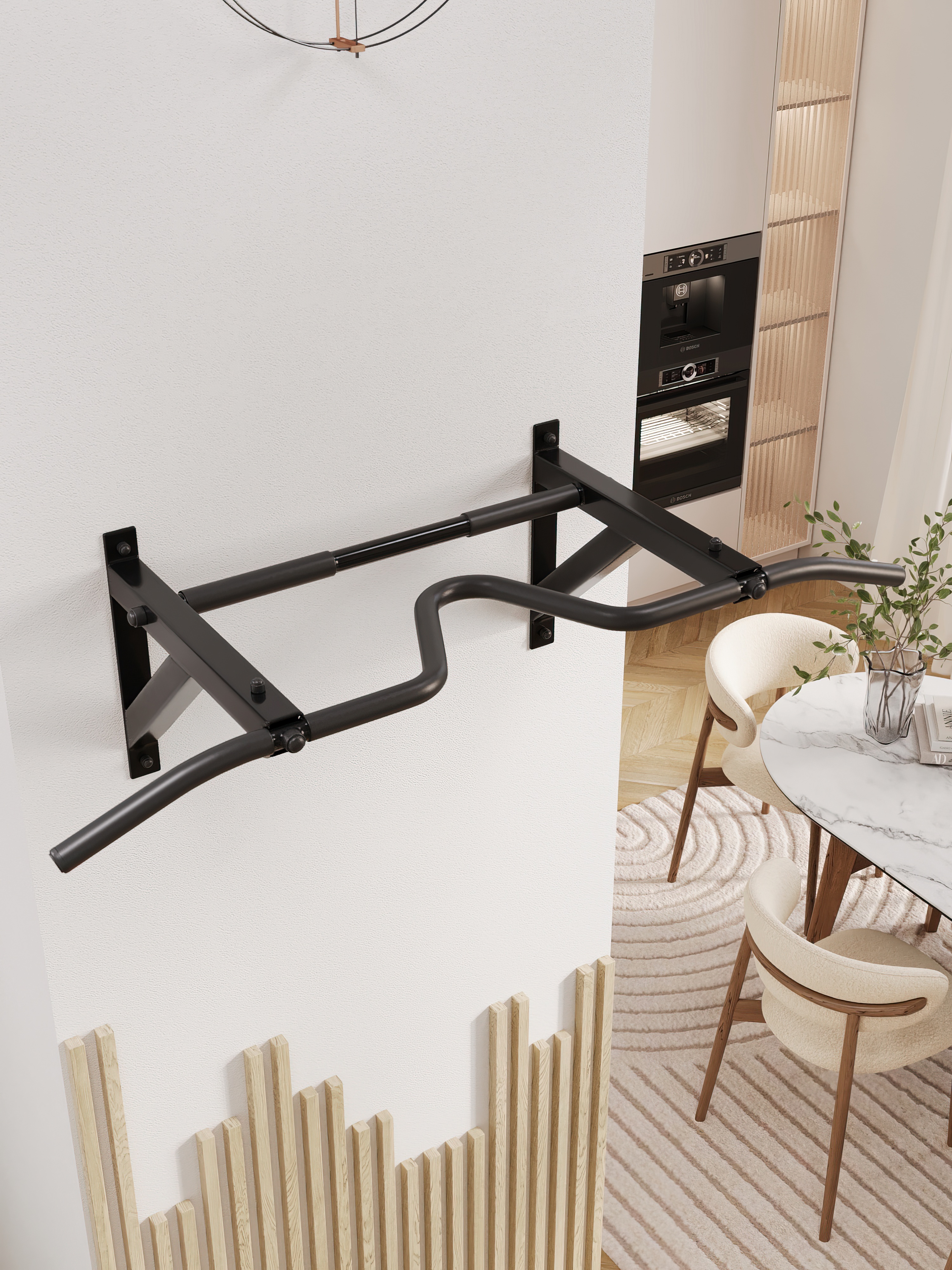 Турник настенный VENOM PRO - прорезиненные хваты - фото 5