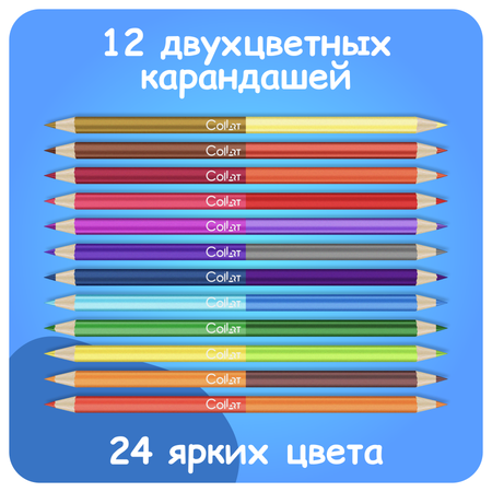 Карандаши цветные Три кота 12 шт.