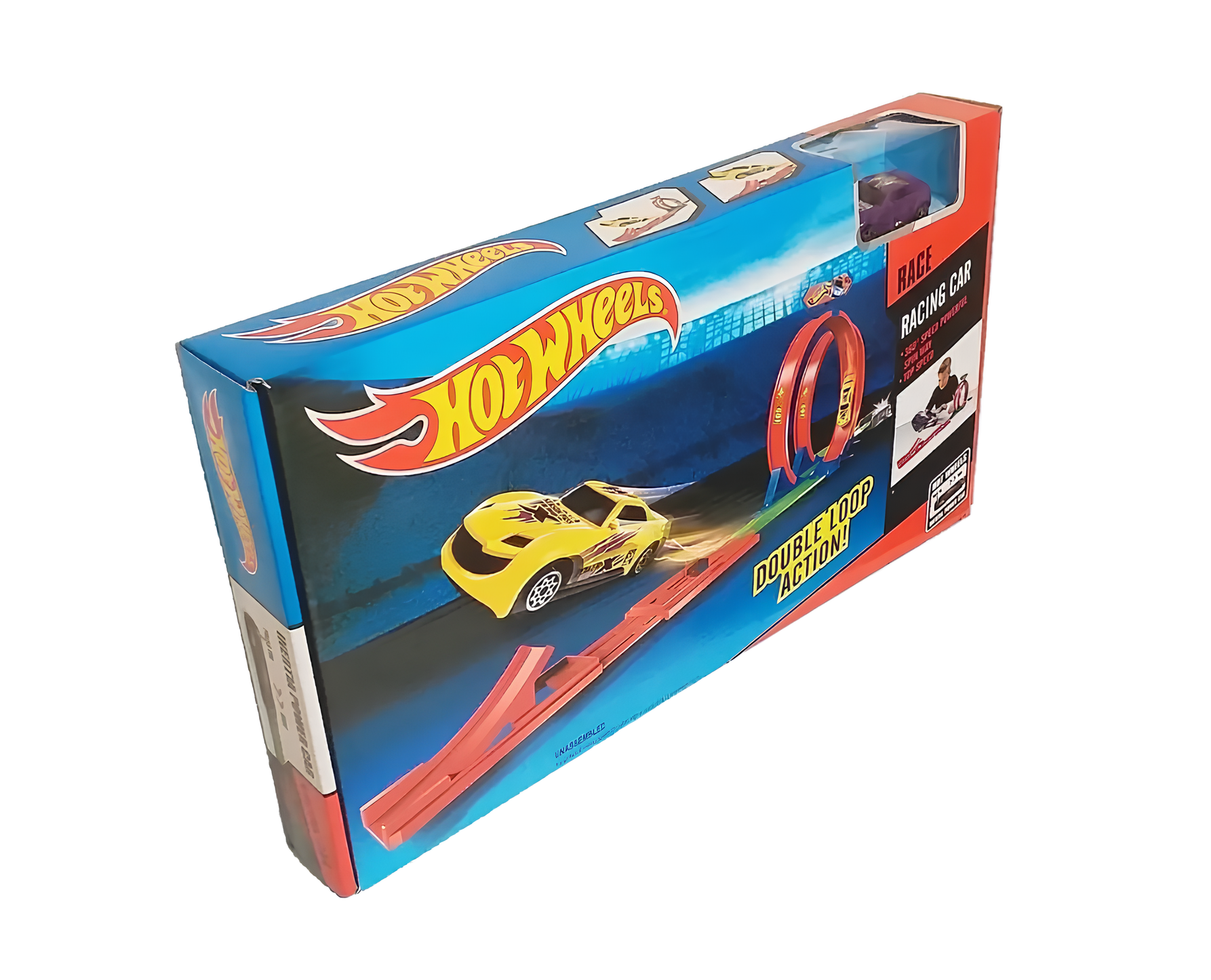 Трек Hot Wheels Два колеса с одной машинкой автотрек_два_колесо_одна_машинка - фото 1