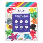 Пластилин Erhaft восковой 12 цв.