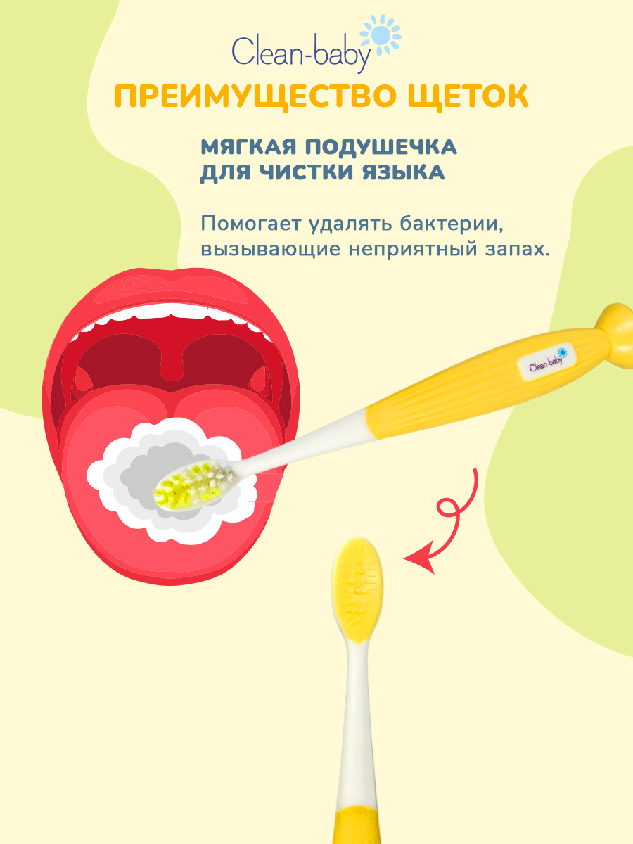 Зубная паста, зубная щетка Clean-baby с фтором - фото 7