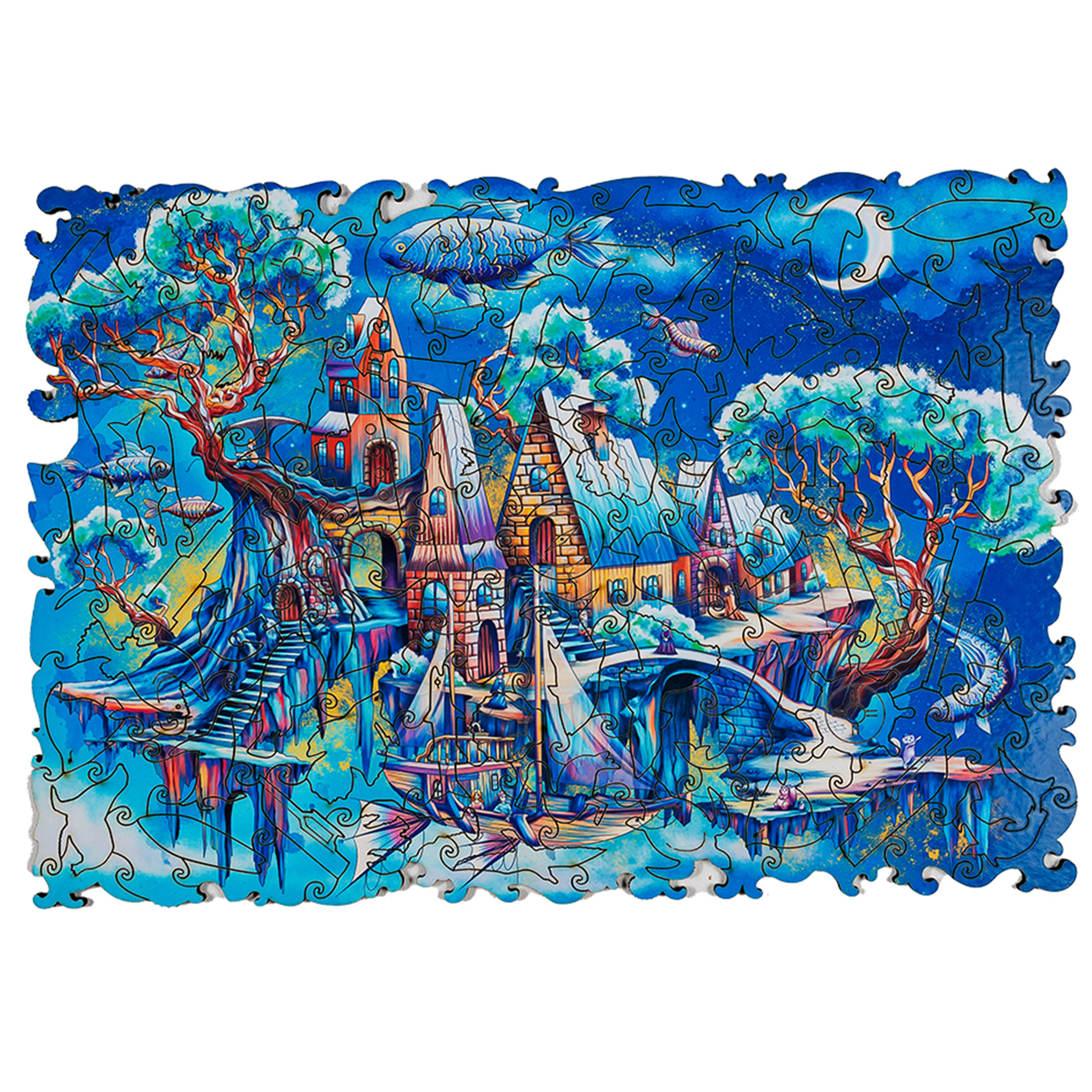 Пазл 1TOY Летающий город деревянный - фото 9