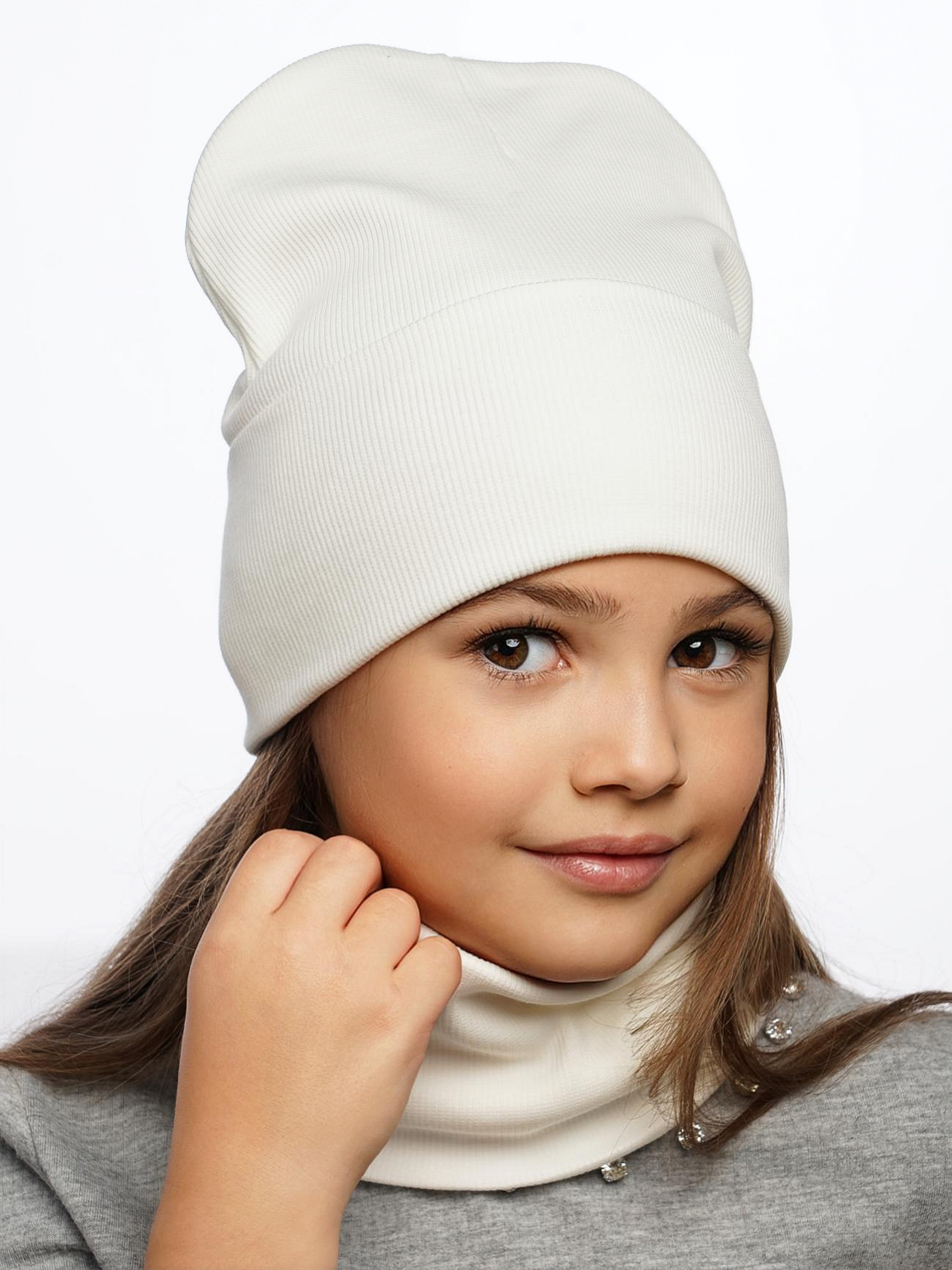 Шапка и снуд ПриКиндер U-Sp24554 Цвет: Молоко - фото 8