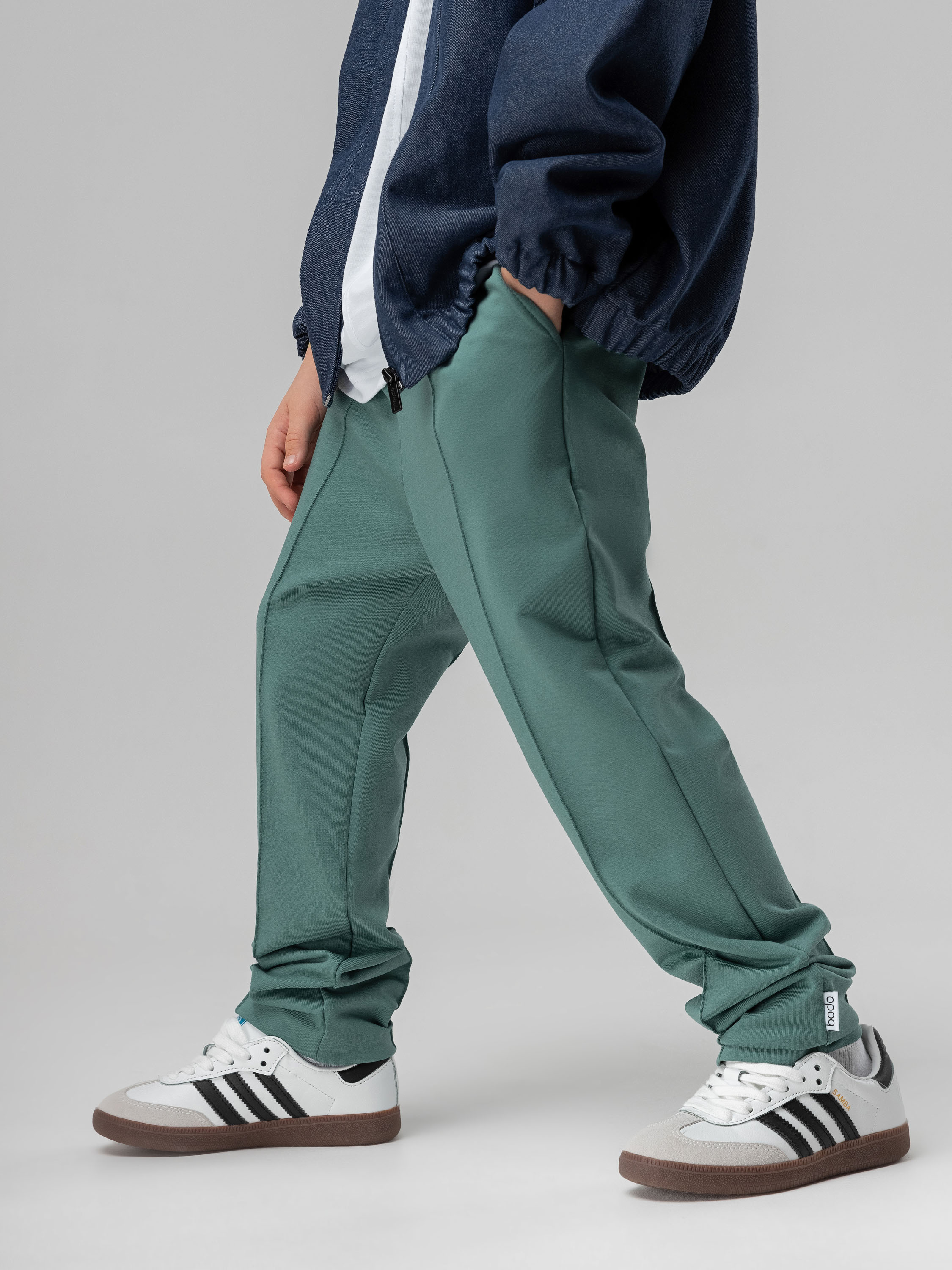 Брюки Bodo 6-411МU_пыльный зеленый - фото 4