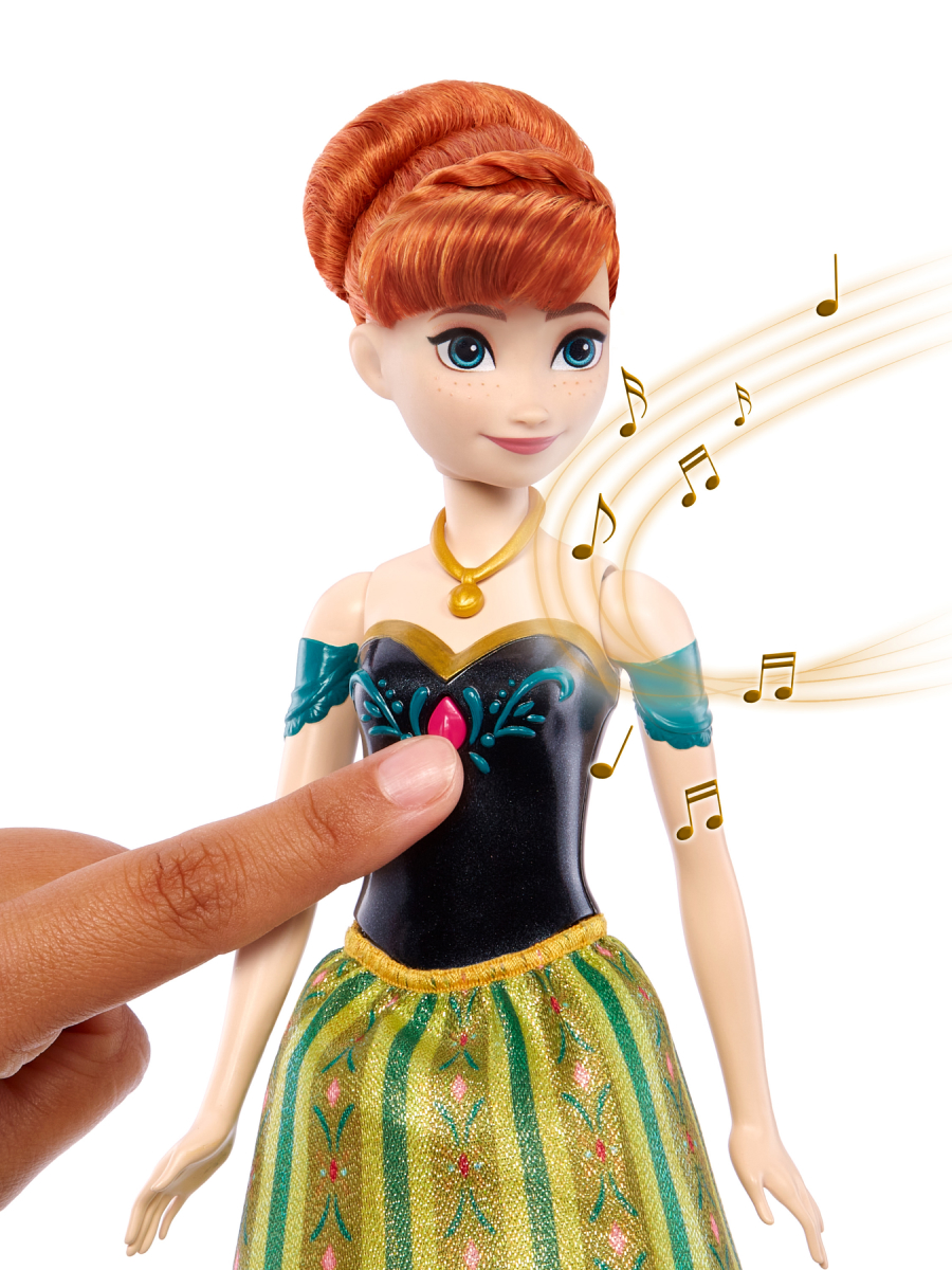 Кукла модельная Disney Frozen Принцесса Дисней Анна поющая высота 29 см JDL59 - фото 6