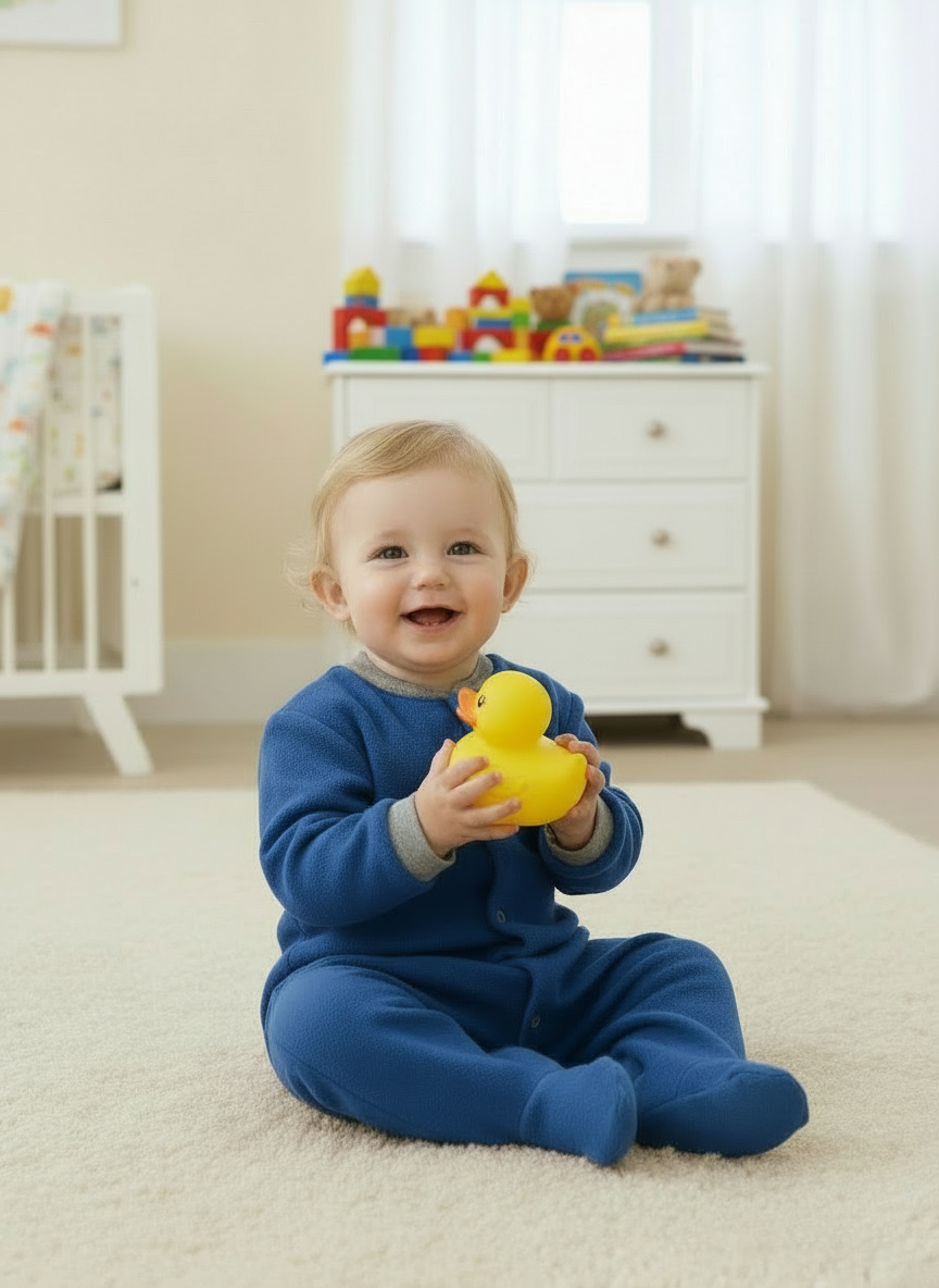 Изображение товара Комбинезон Утенок для мальчика, флисовый, 62