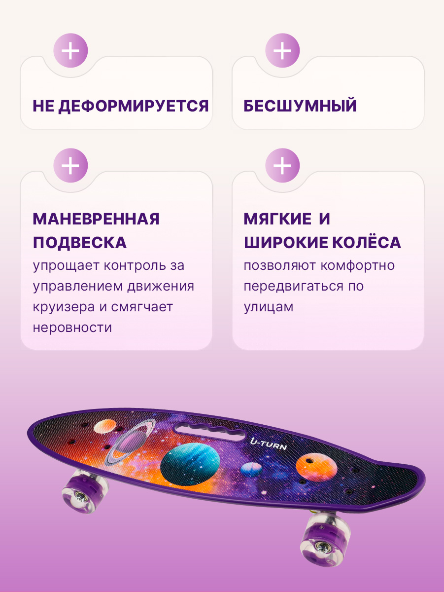 Скейтборд U-TURN 59 см - фото 3