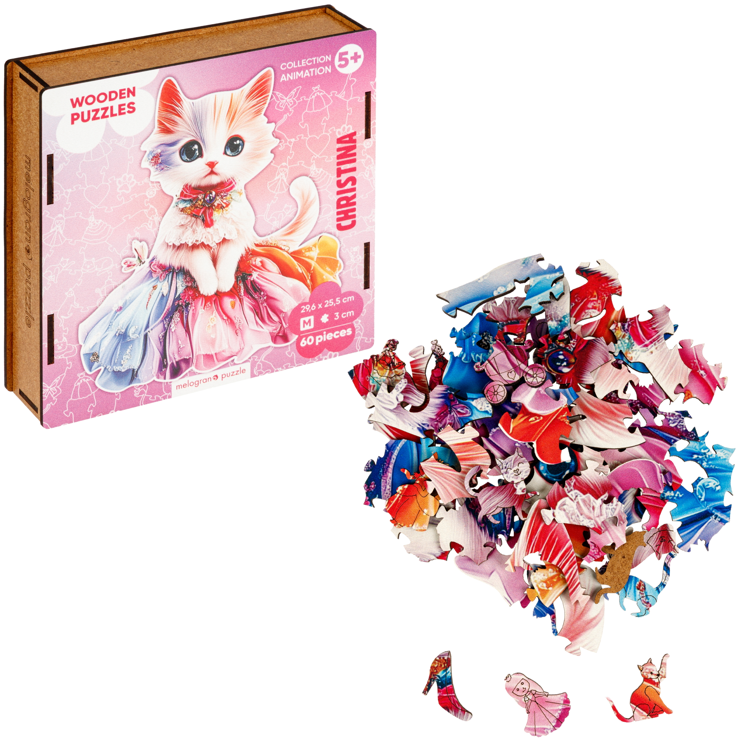 Пазл 1TOY кошечка Кристина деревянный - фото 8