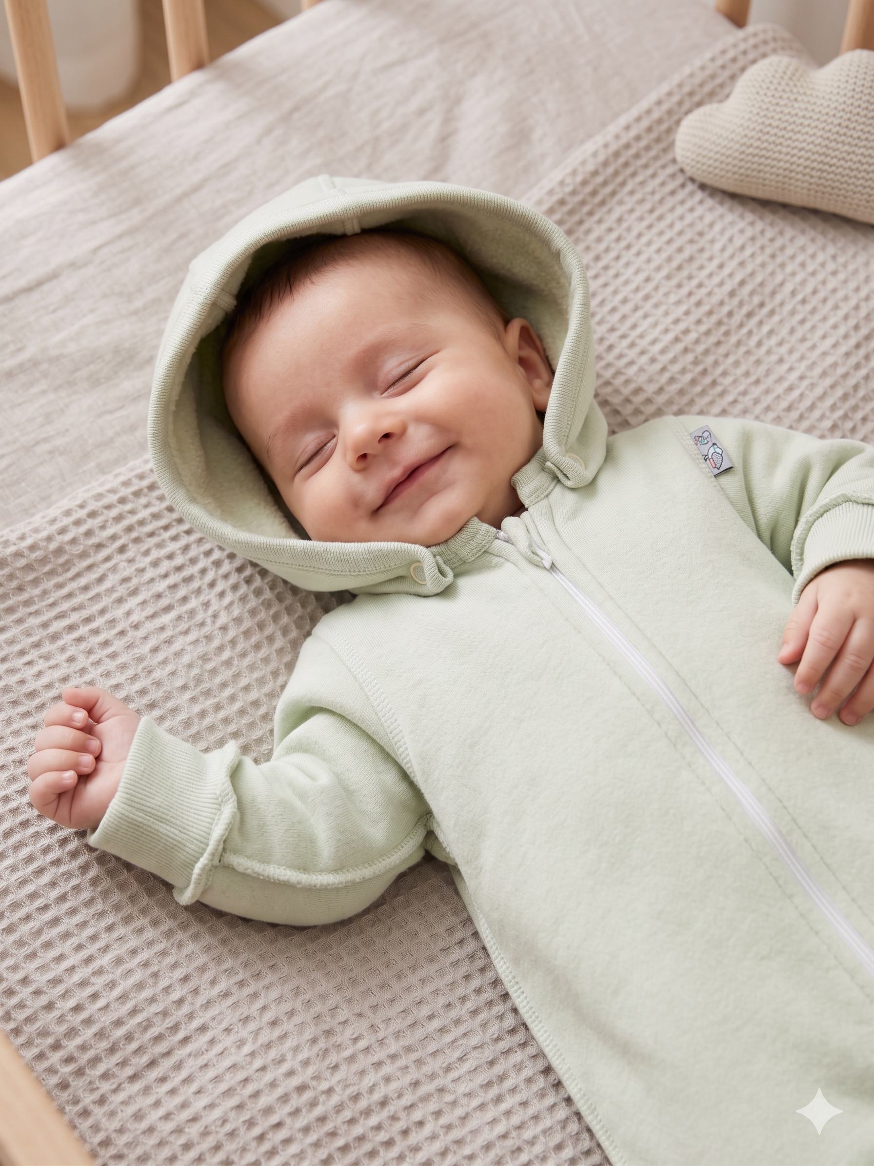 Комбинезон ТРИЯ 1036 футер 3-х нитка зел. пастель - фото 2