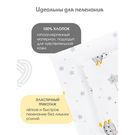 Пелёнка inlovery Восторг трикотаж 85х100 см 2 шт.