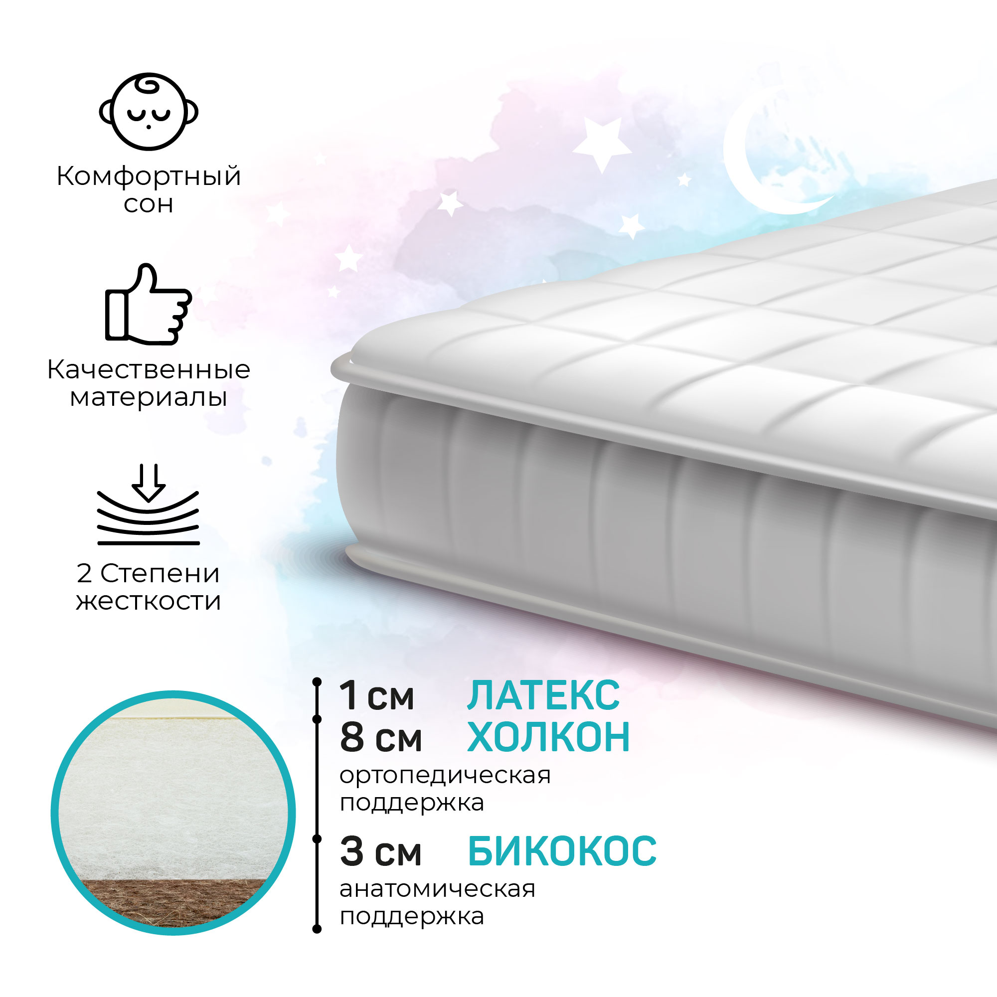 Матрас Amarobaby Bamboo Line 120х60 - фото 3
