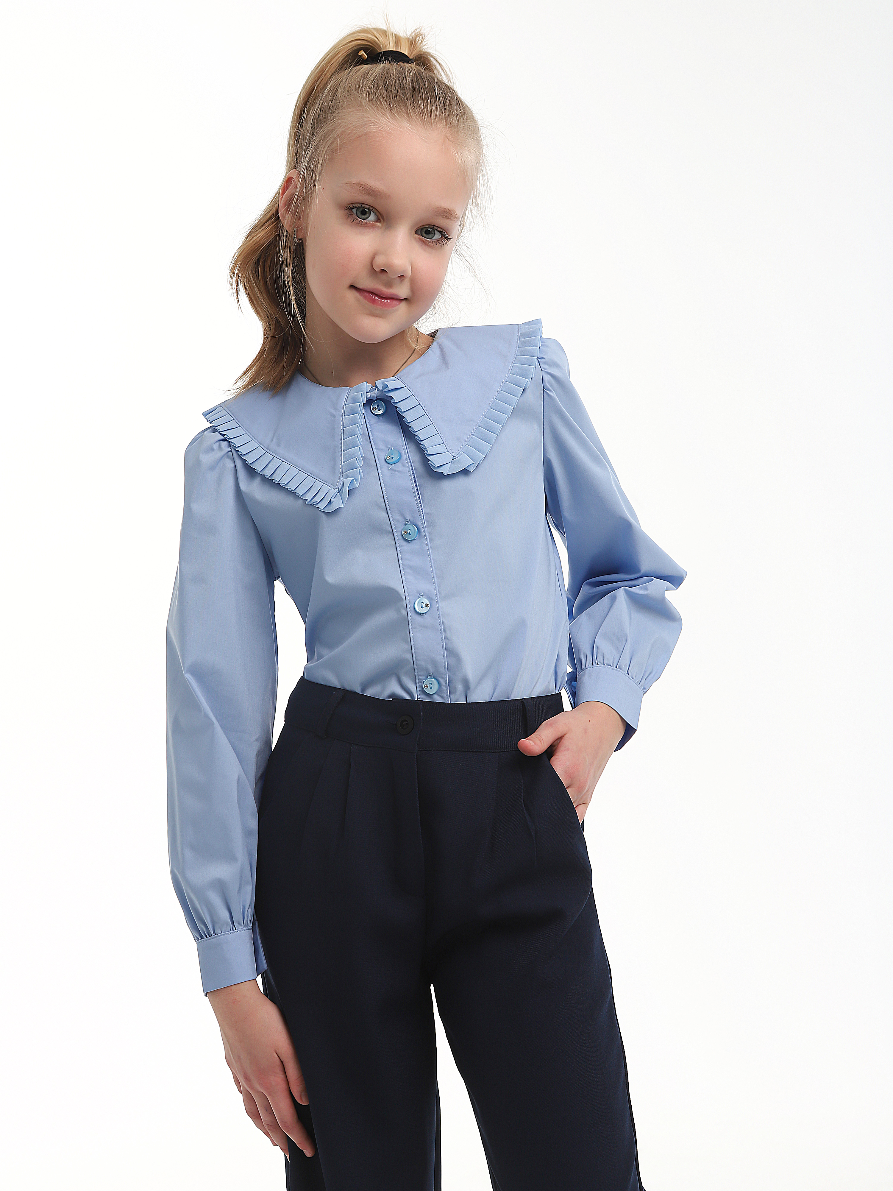 Блузка СИНЯЯ МОДА W1503A-G39 - фото 9