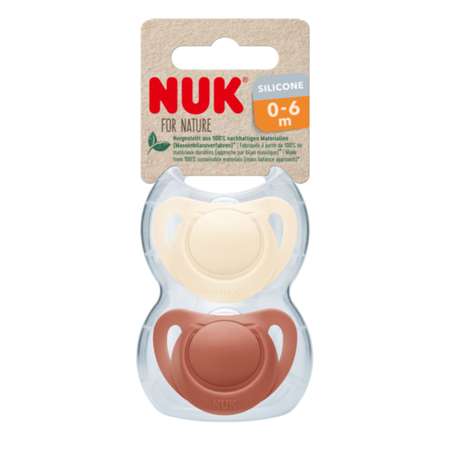Пустышка Nuk силикон классическая от 0 мес. 2 шт. в ассортименте