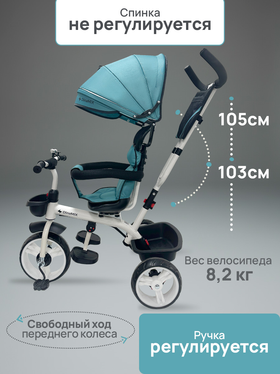 Трехколесный велосипед DinaMiX 10 дюймов - фото 3