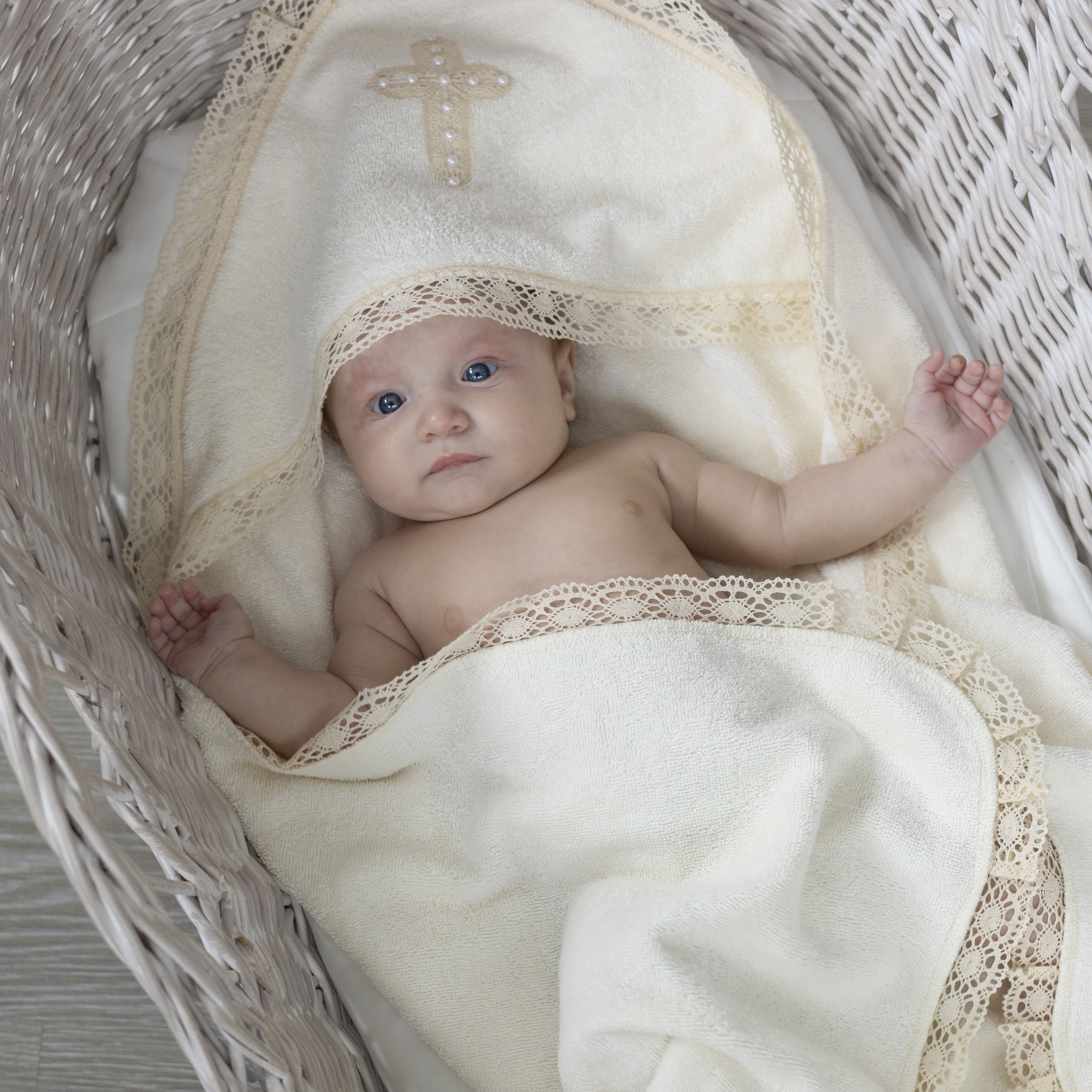 Полотенце уголок НаследникЪ Выжанова махровое с кружевом 90 x 90 см 1 шт. - фото 2