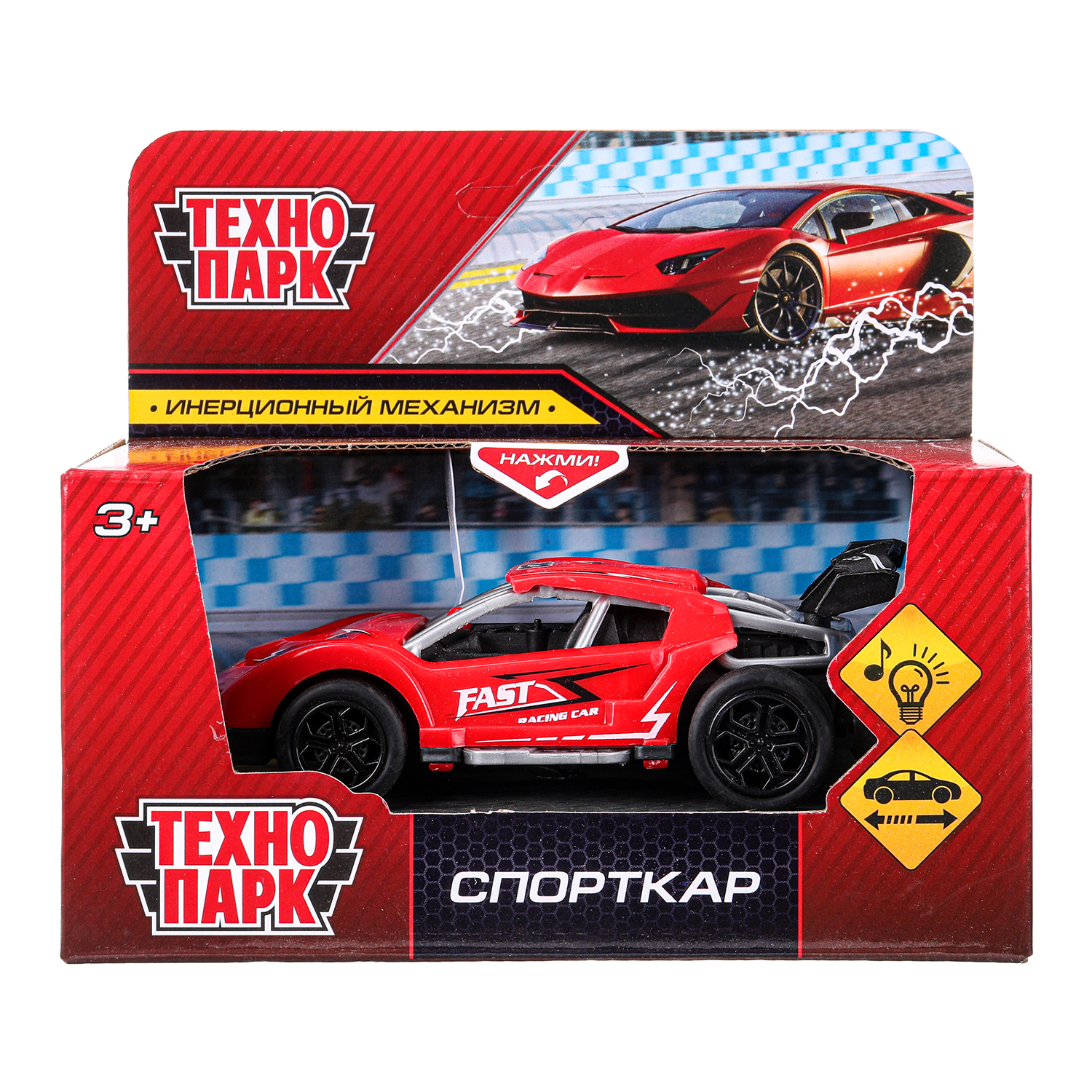 Автомобиль Технопарк Спорткар 393817 - фото 2