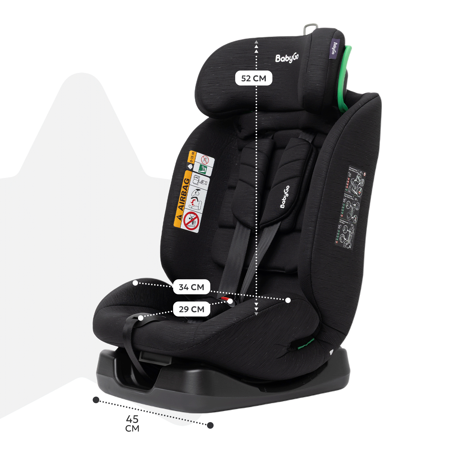 Автокресло BabyGo 4-Stage 0+/1/2/3 (0-36 кг) черный - фото 6