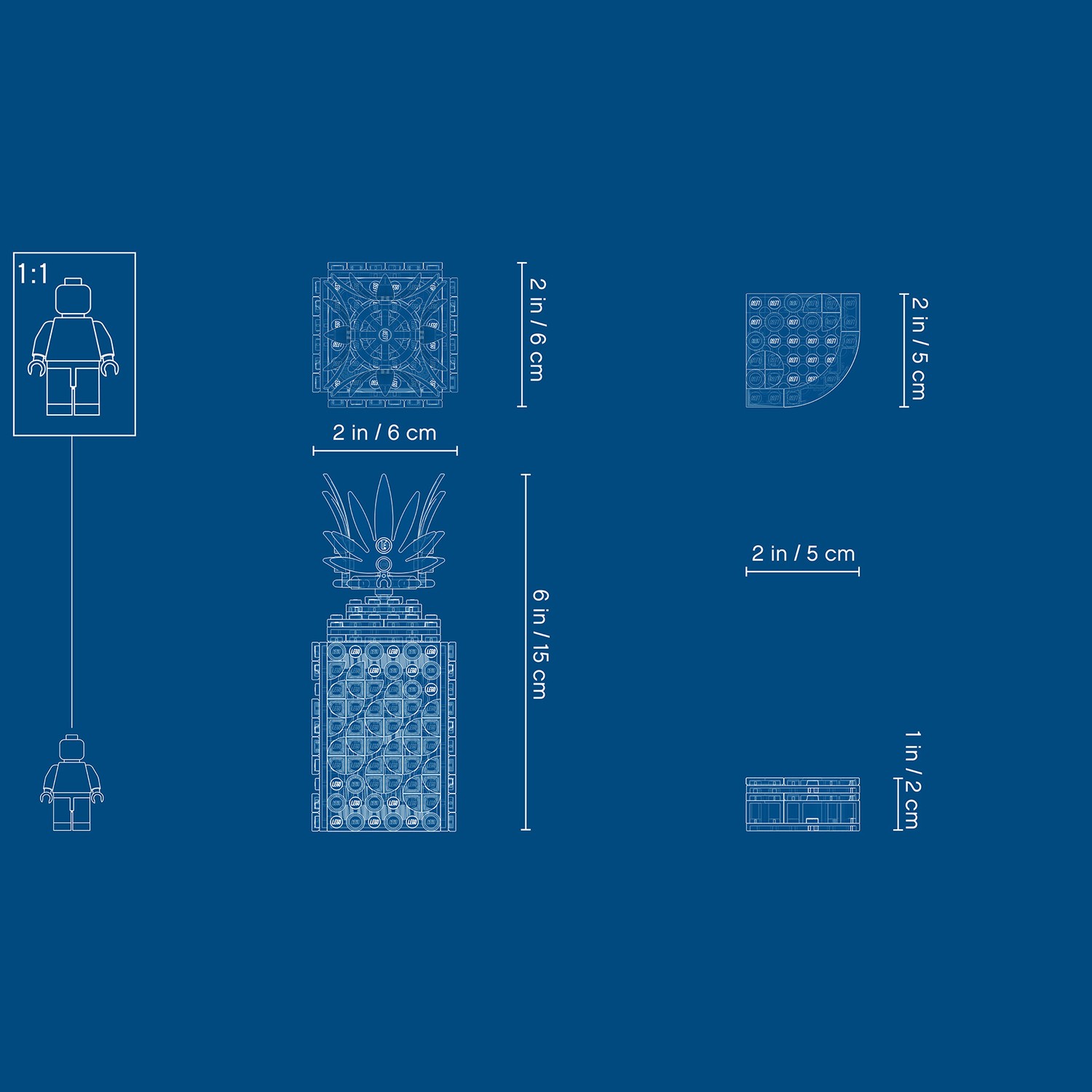 Конструктор LEGO DOTS Подставка Ананас блочный - фото 10