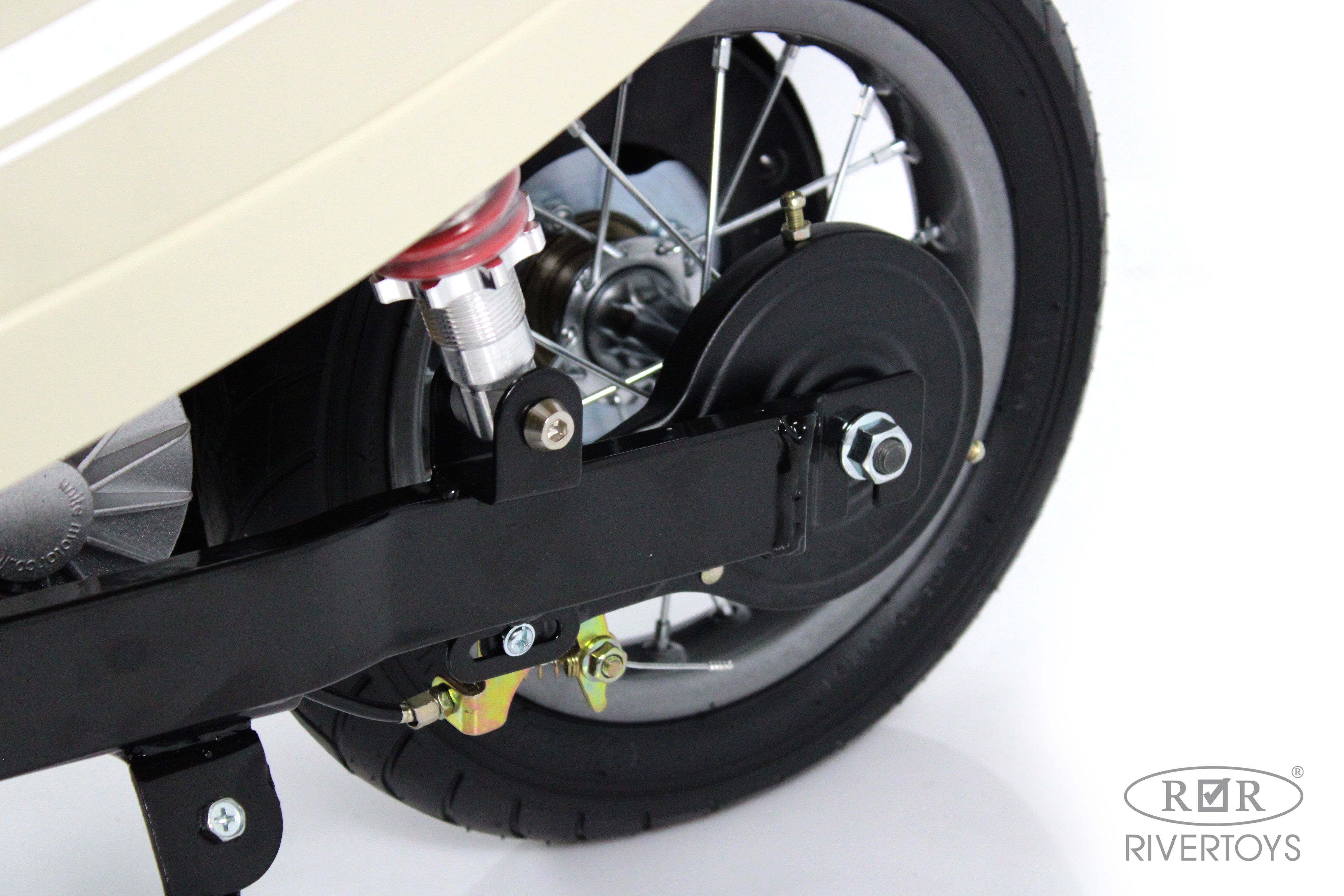Электромотоцикл RIVERTOYS A111AA-MOTO-BEIGE - фото 14