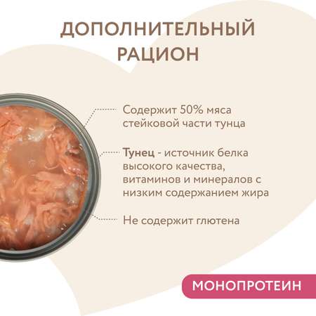 Корм для кошек Мнямс 80г тунец в нежном желе ж/б