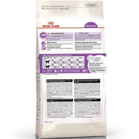 Корм ROYAL CANIN Sterilised 37 сухой 1.2кг для стерилизованных кошек