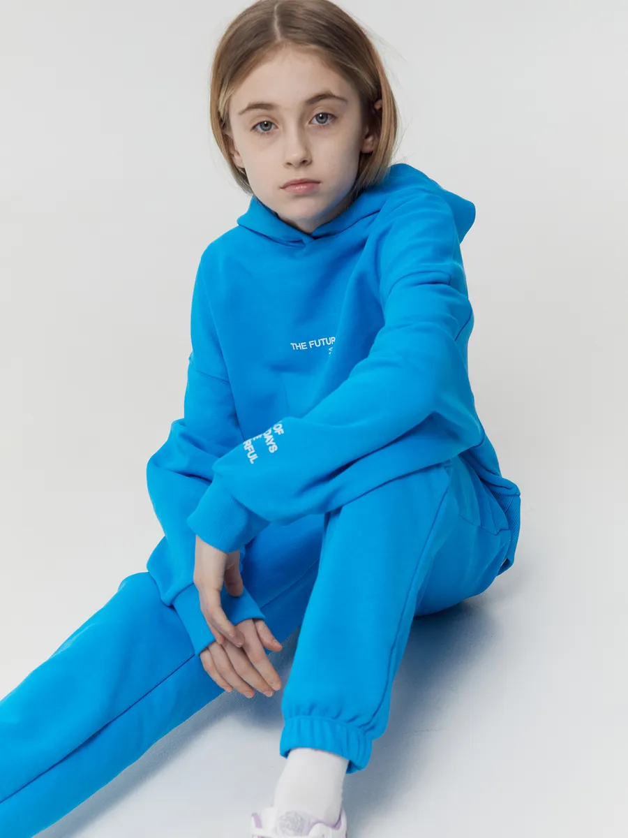 Худи Mark Formelle (Марк Формэль) 127894/голубая лазурь +печать - фото 12